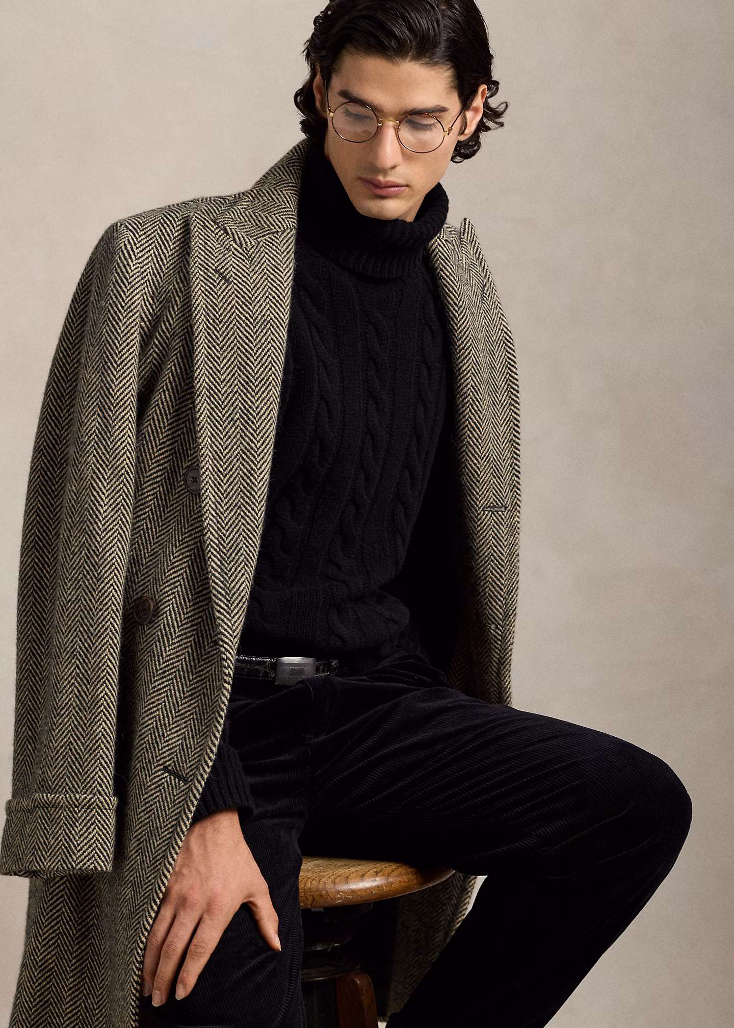 Woll-Kaschmir-Pullover mit Zopfmuster - RALPH LAUREN OUTLET