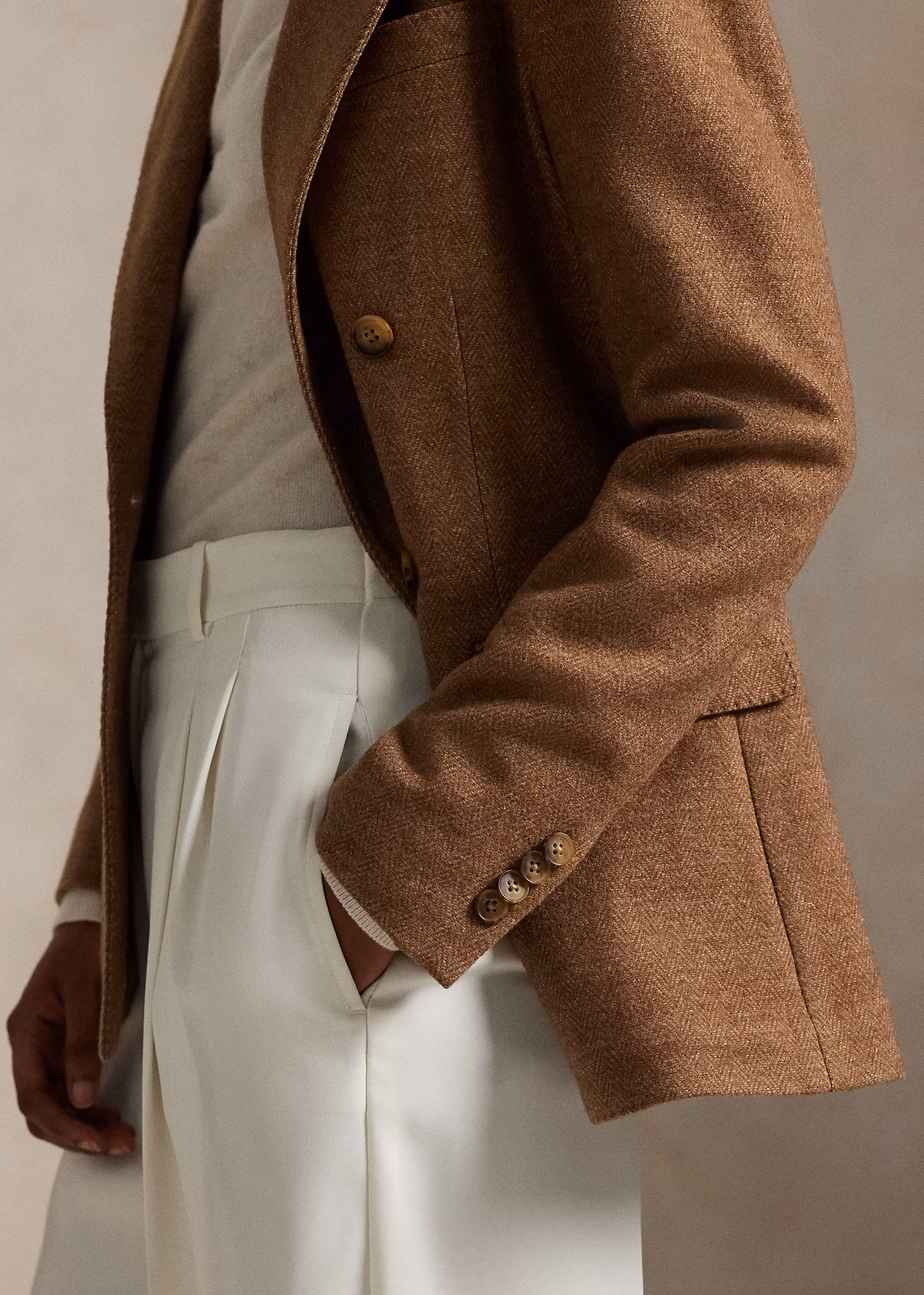 Zweireihiger Blazer mit Fischgratmuster - RALPH LAUREN OUTLET