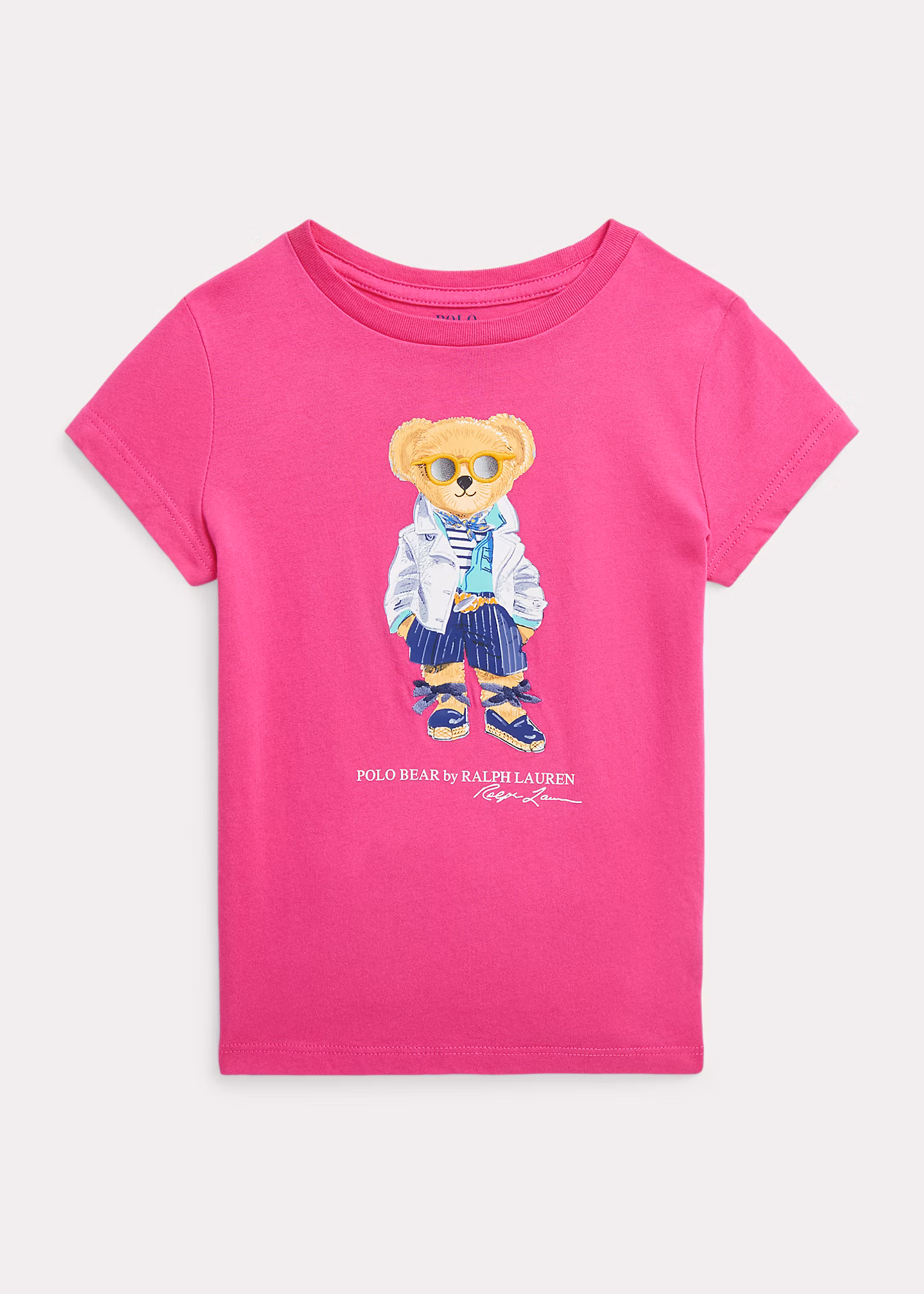 Baumwolljersey-T-Shirt mit Polo Bear - RALPH LAUREN OUTLET