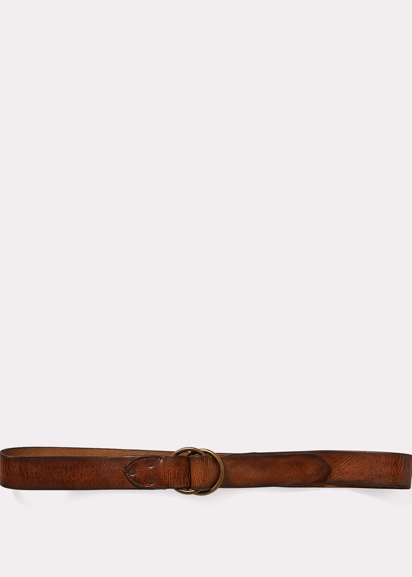 Used-Optik-Ledergürtel mit Doppel-O-Ring - RALPH LAUREN OUTLET