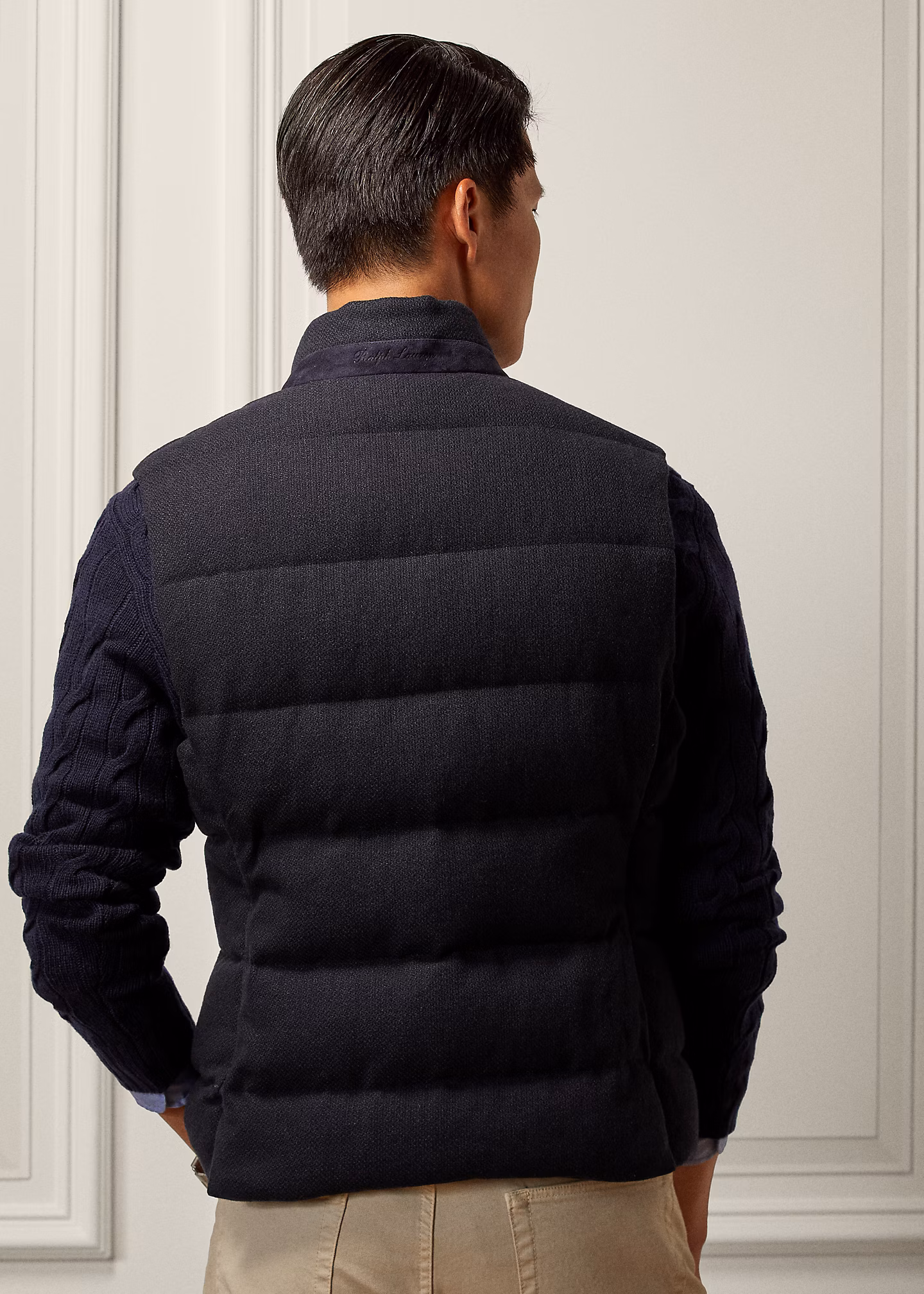 Tweed-Daunenweste Whitwell mit Wolle - RALPH LAUREN OUTLET