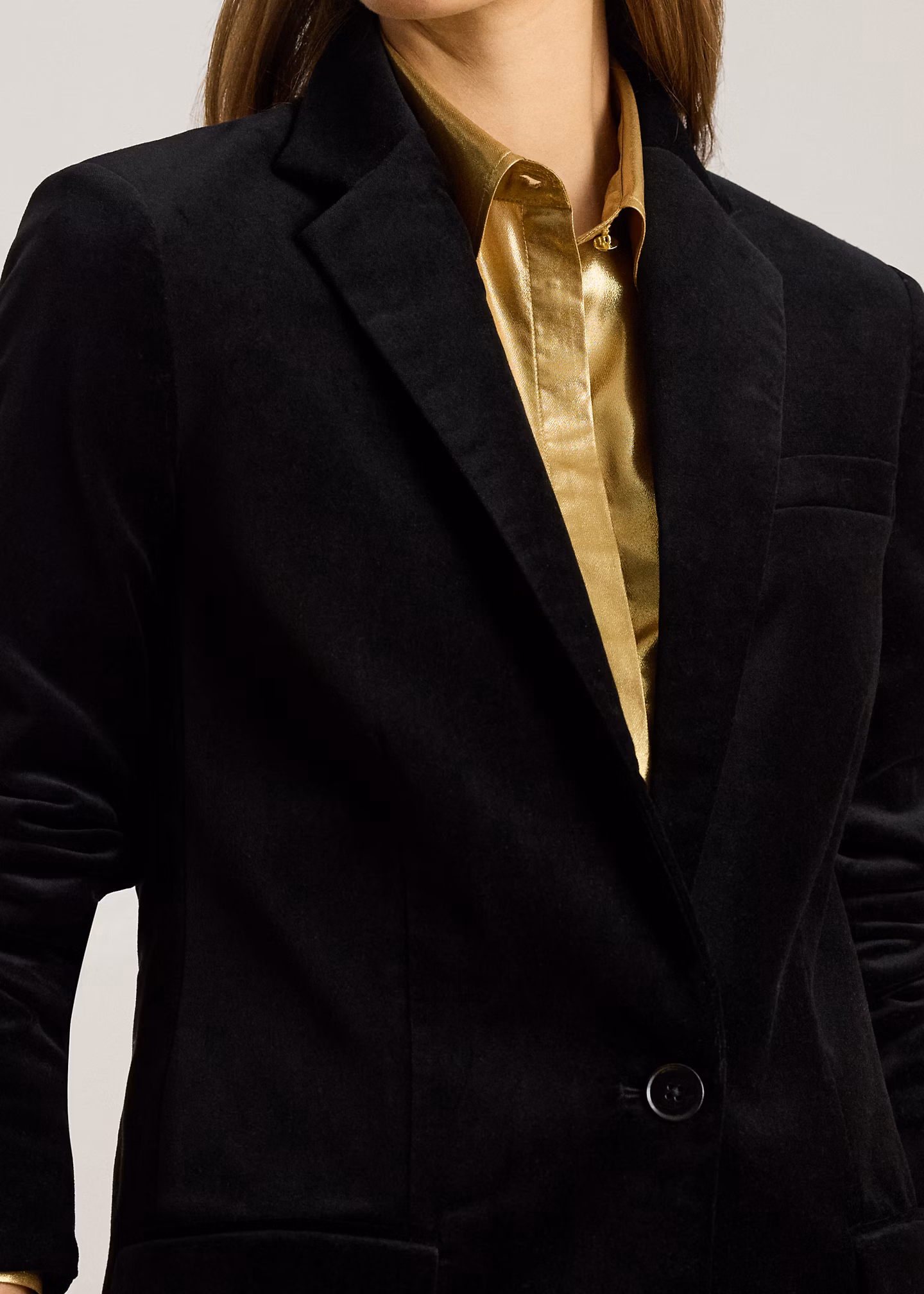 Blazer aus Stretchsamt - RALPH LAUREN OUTLET