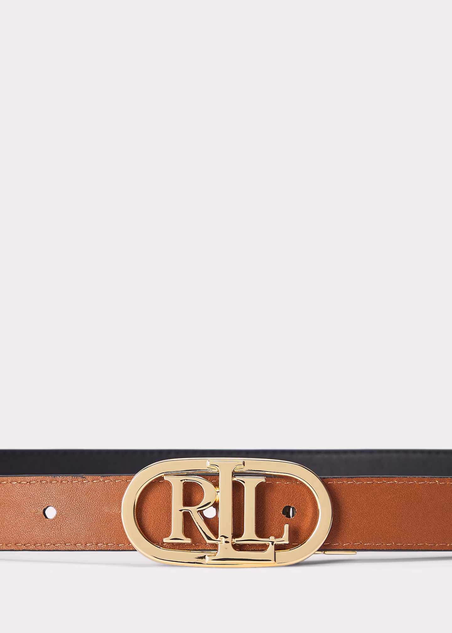 Schmaler wendbarer Ledergürtel mit Logo - RALPH LAUREN OUTLET