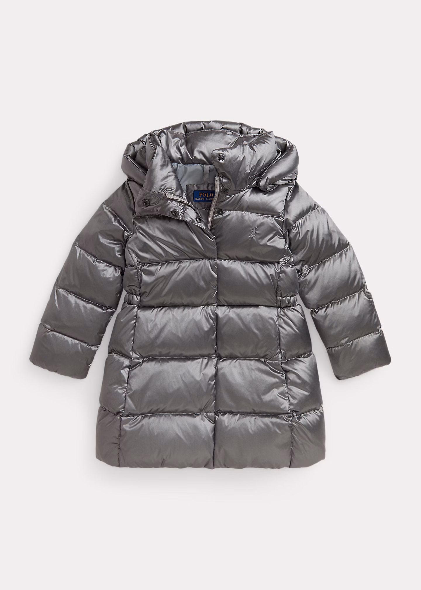 Lange Metallic-Daunenjacke mit Kapuze - RALPH LAUREN OUTLET