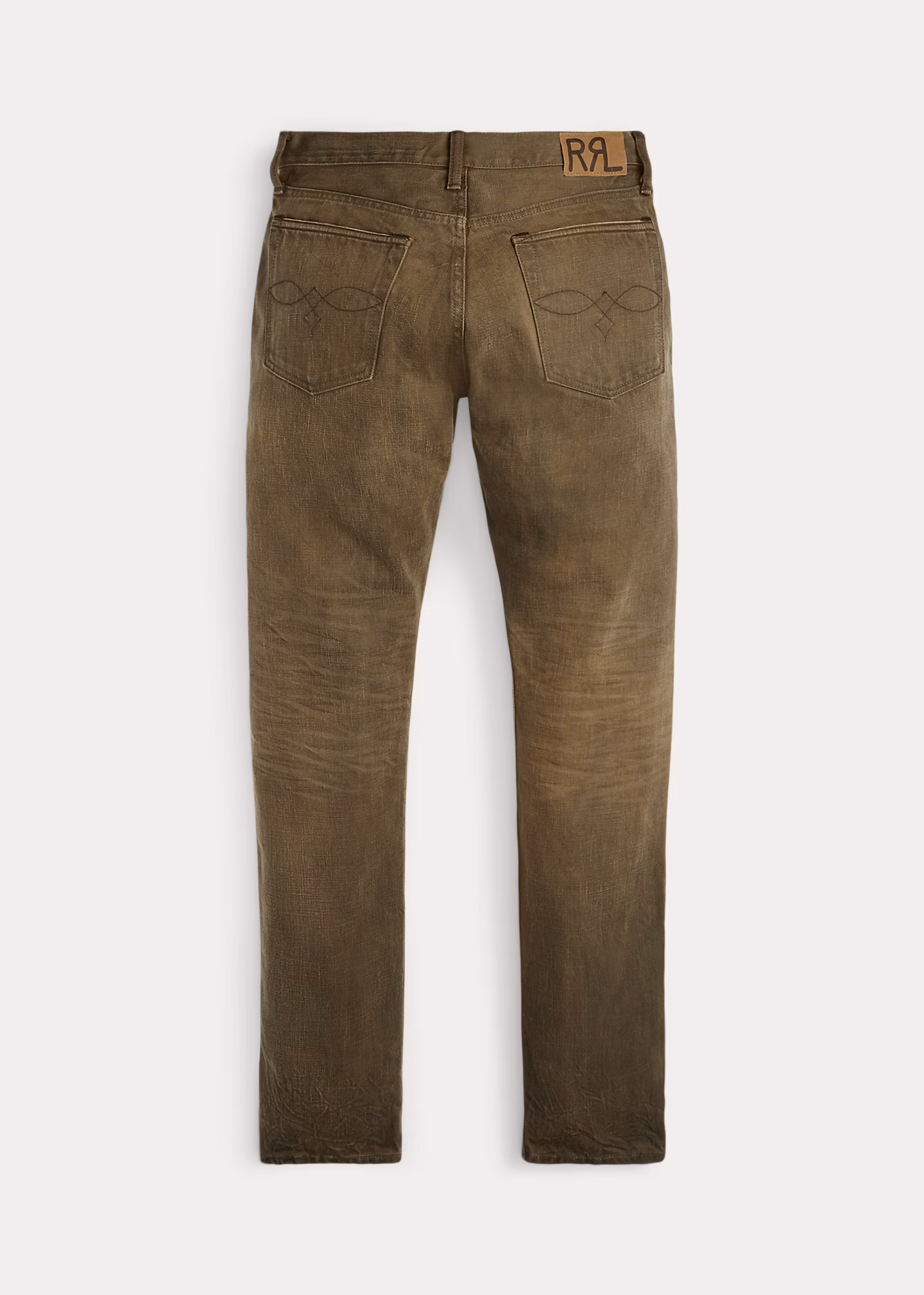 Braune Slim-Fit-Jeans im Used-Look - RALPH LAUREN OUTLET