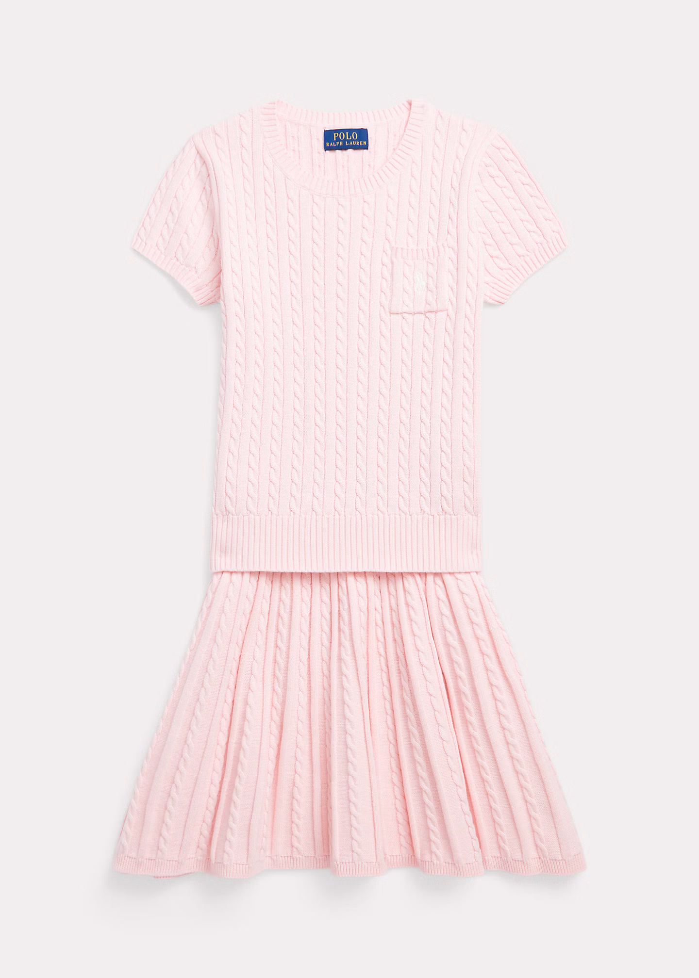 Mini-Zopfmuster-Pullover und Rock im Set - RALPH LAUREN OUTLET