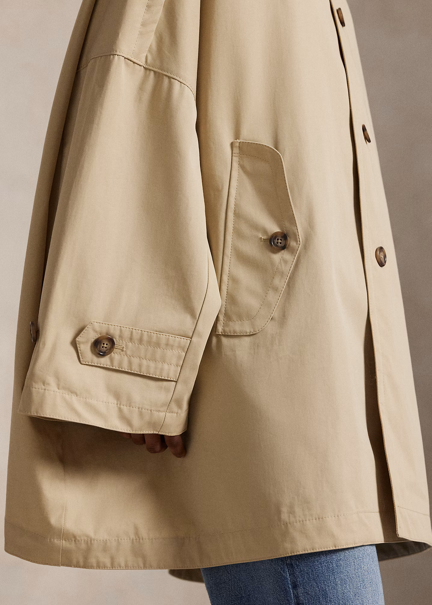 Übergroße 3/4-Jacke aus Baumwolltwill - RALPH LAUREN OUTLET