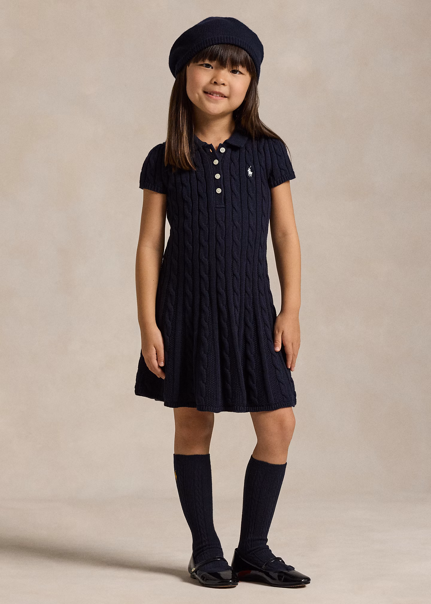 Polo-Pulloverkleid mit Zopfmuster - RALPH LAUREN OUTLET