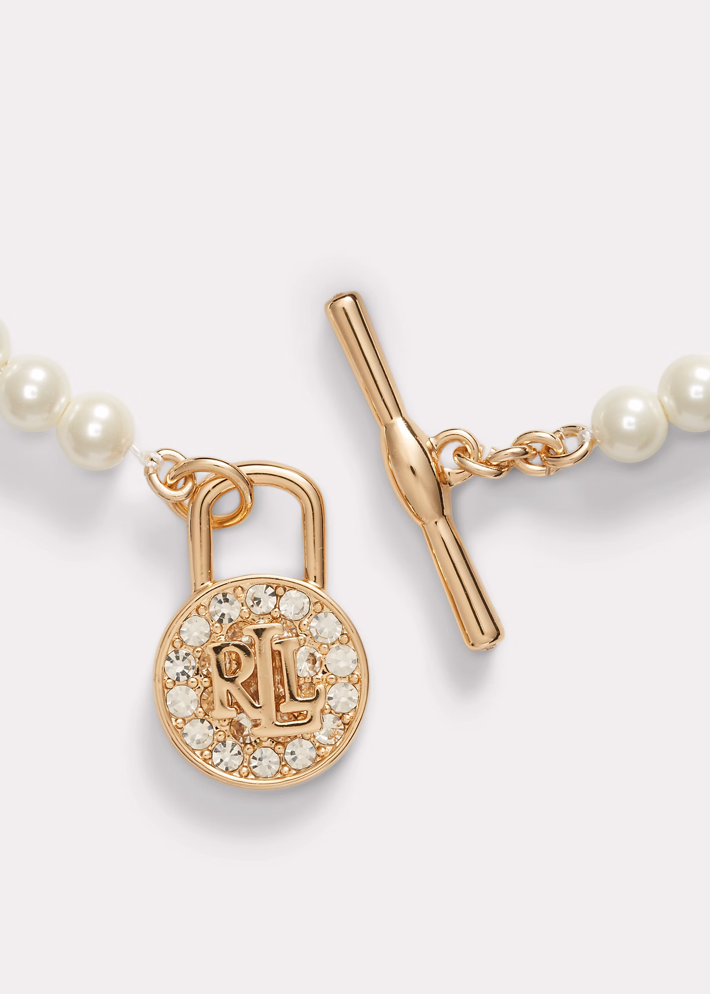 Kette mit Kunstperlen und Logoanhänger - RALPH LAUREN OUTLET