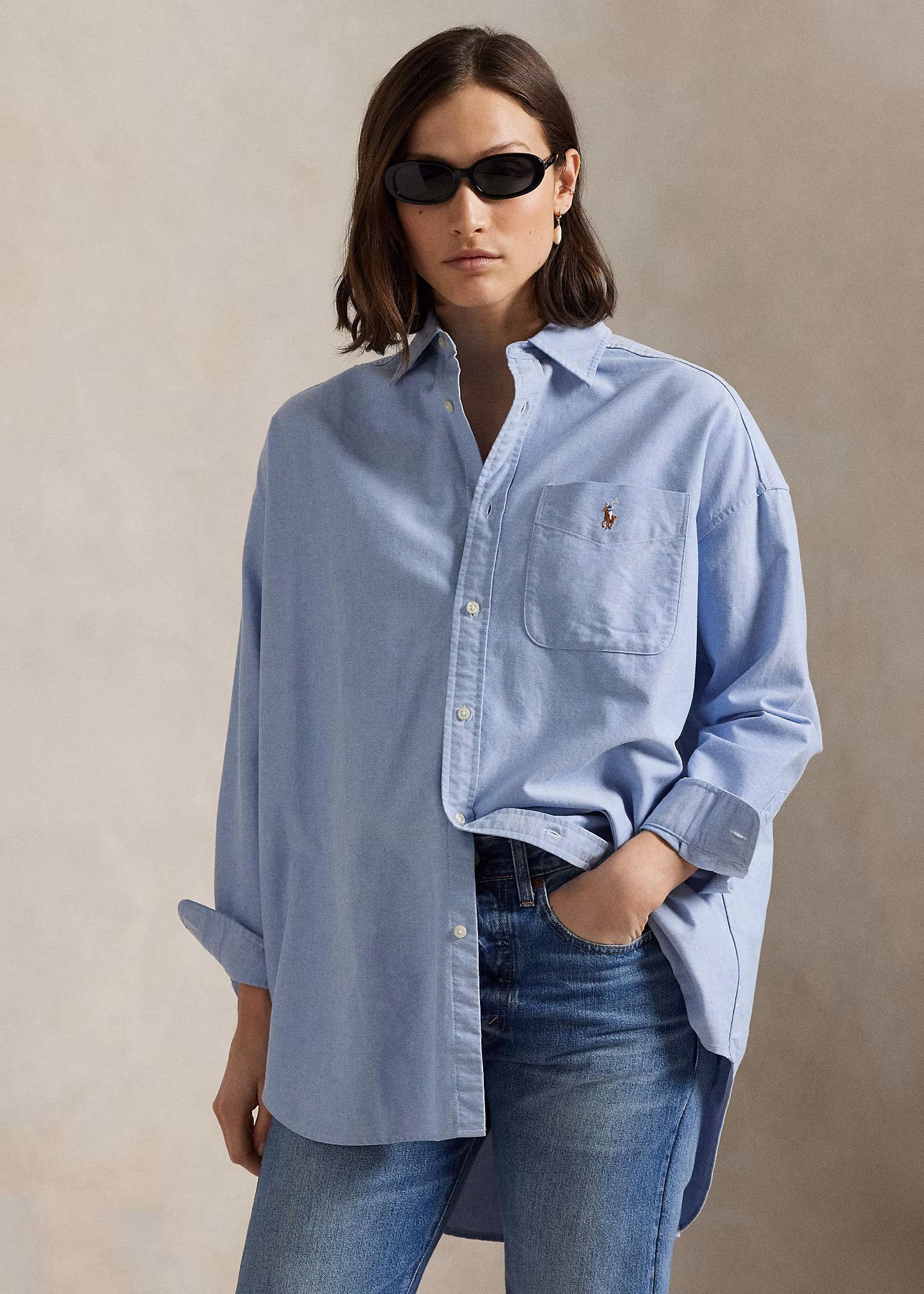 Das Big-Fit Hemd aus Baumwolloxford - RALPH LAUREN OUTLET