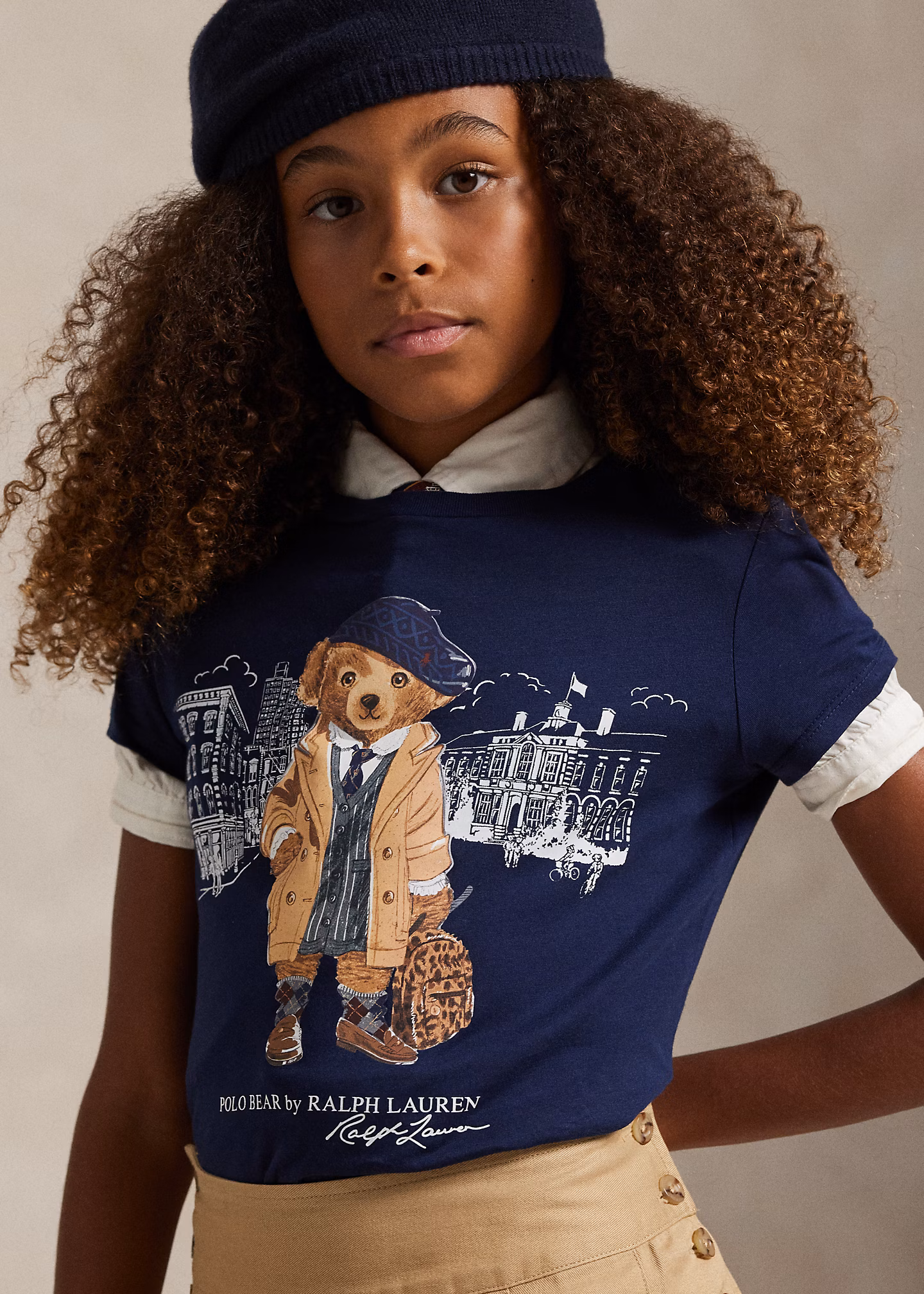 Baumwolljersey-T-Shirt mit Polo Bear - RALPH LAUREN OUTLET