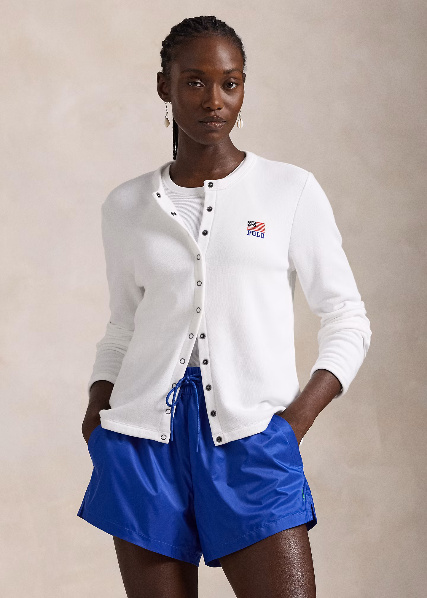 Strickjacke aus French-Terry mit Logo - RALPH LAUREN OUTLET