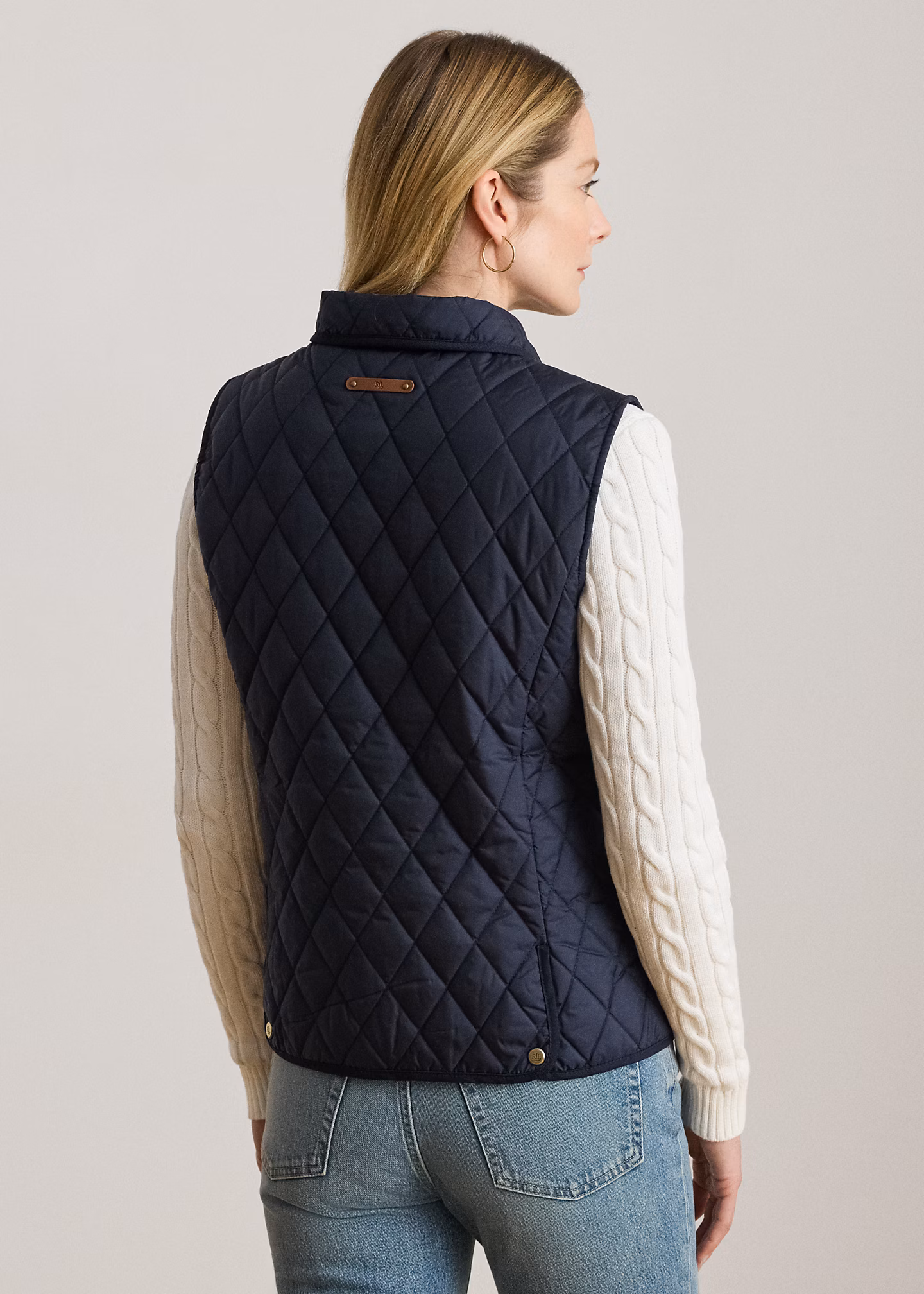 Weste mit Rautensteppung und Wappen - RALPH LAUREN OUTLET