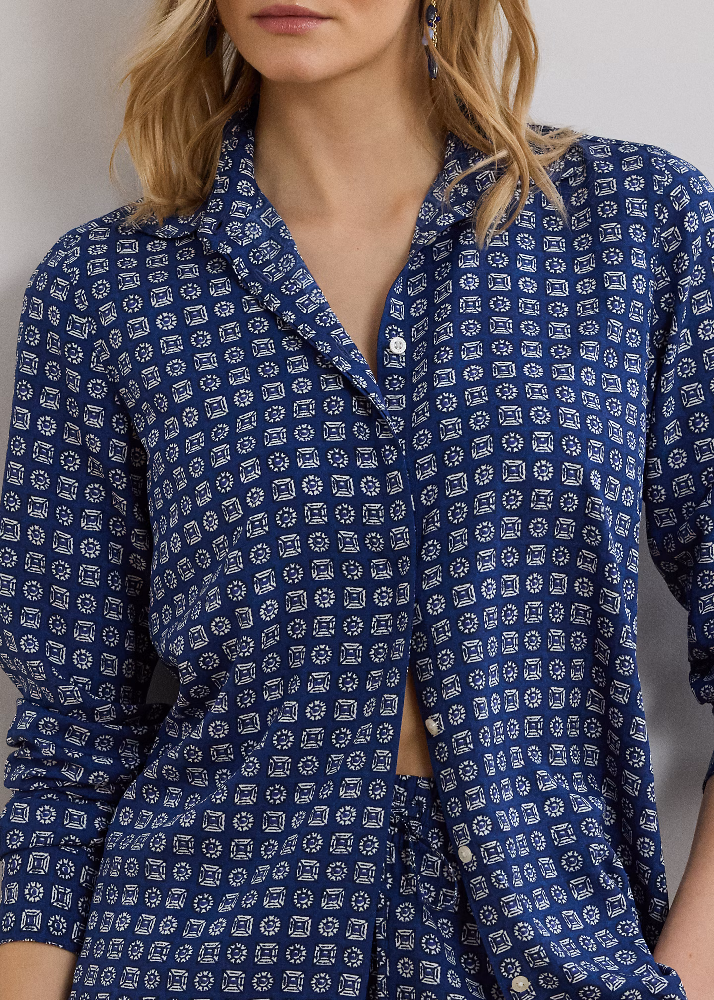 Classic-Fit Crêpe-Hemd mit Druck - RALPH LAUREN OUTLET