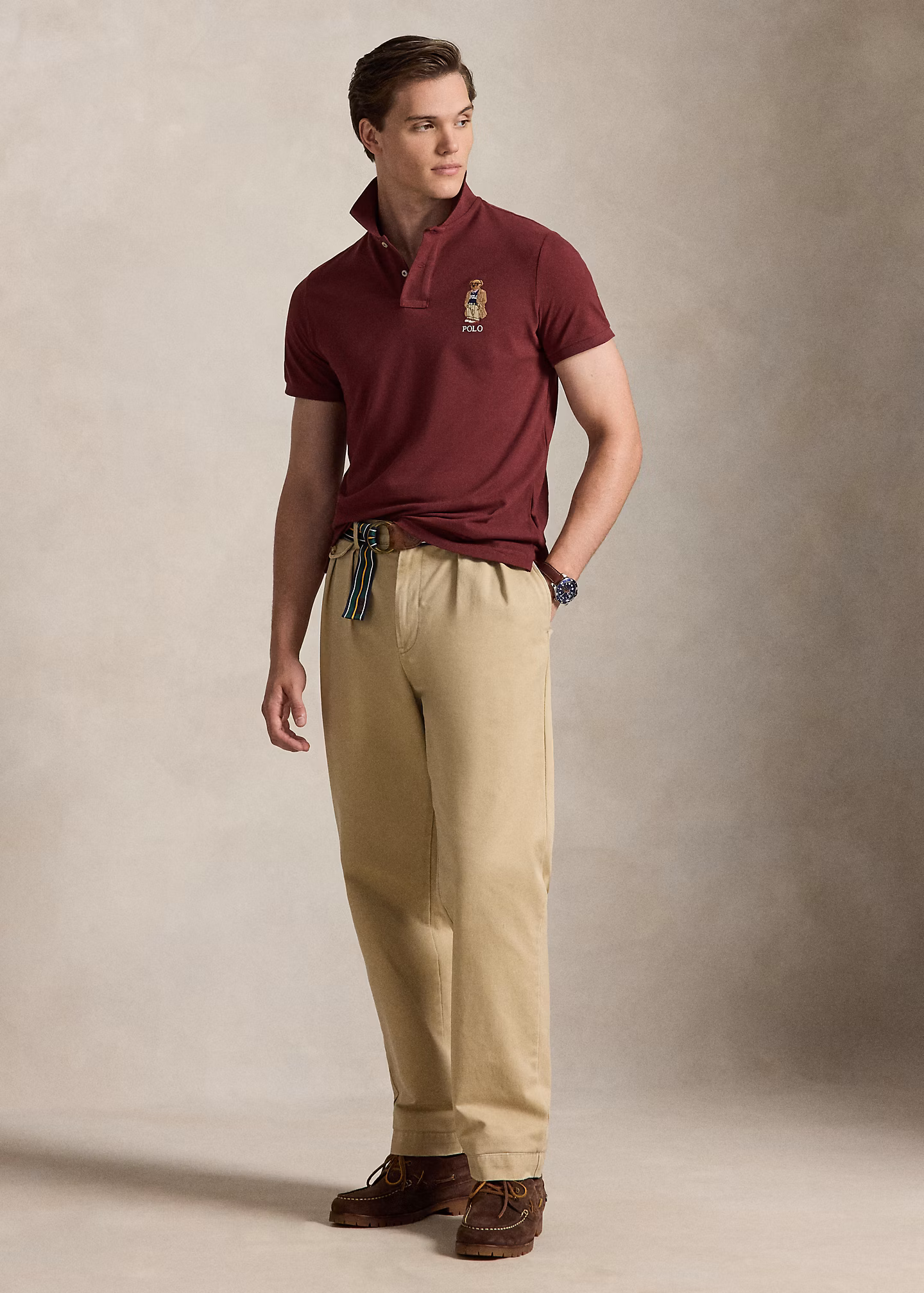 Custom-Slim-Fit Poloshirt mit Polo Bear - RALPH LAUREN OUTLET