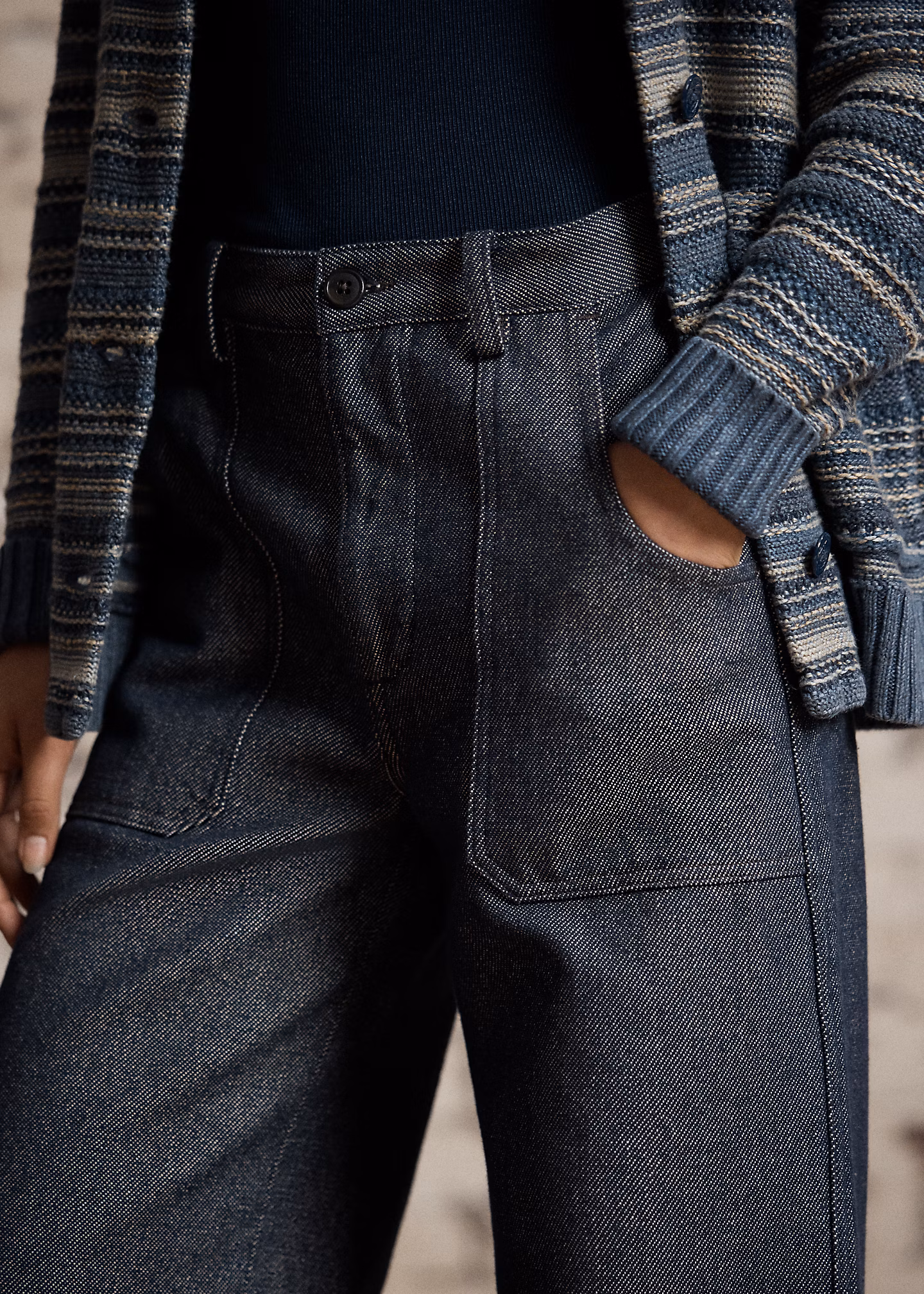 Denim Wide-Leg Trouser - RALPH LAUREN OUTLET