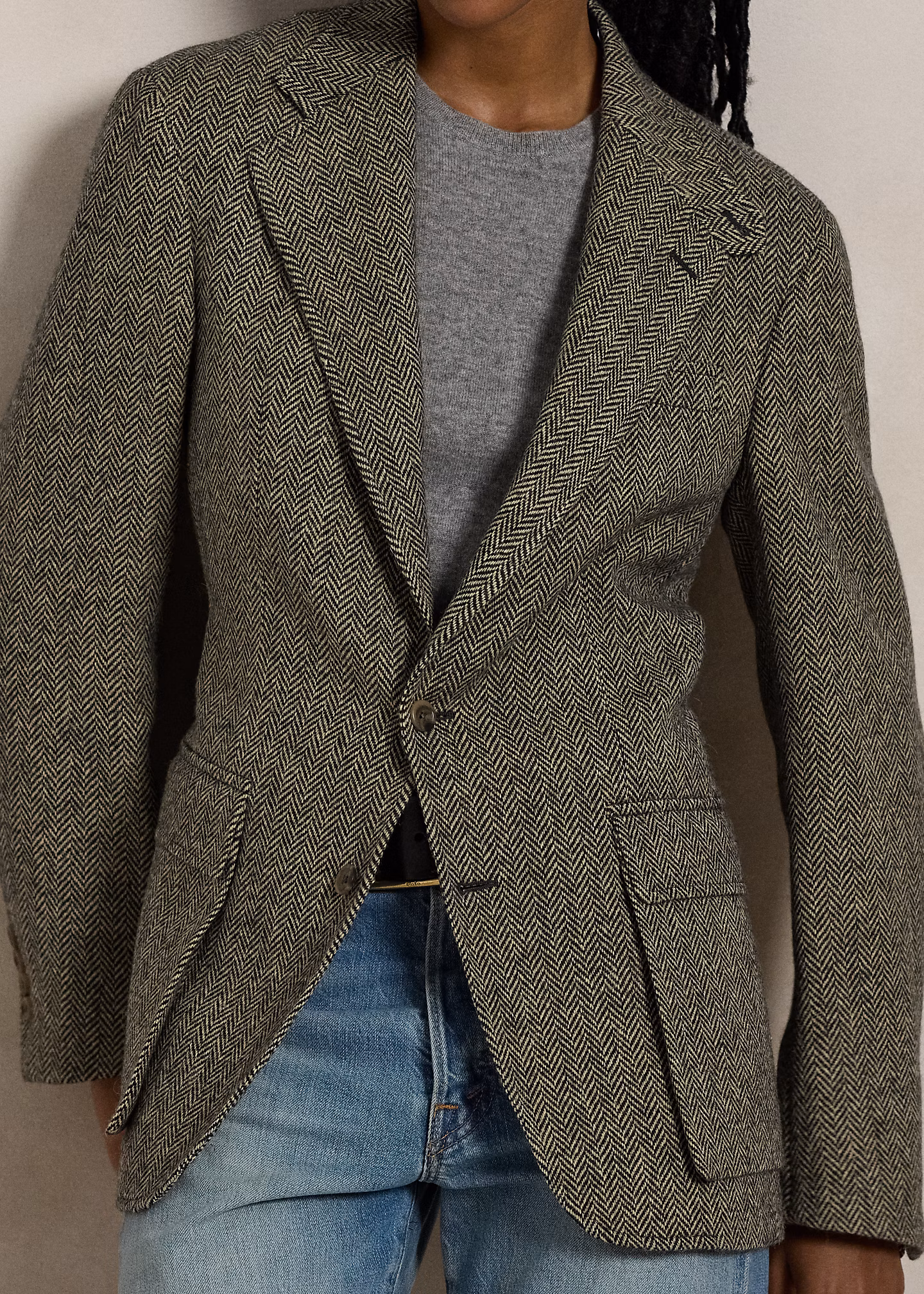 Die Jacke RL67 mit Fischgratmuster - RALPH LAUREN OUTLET