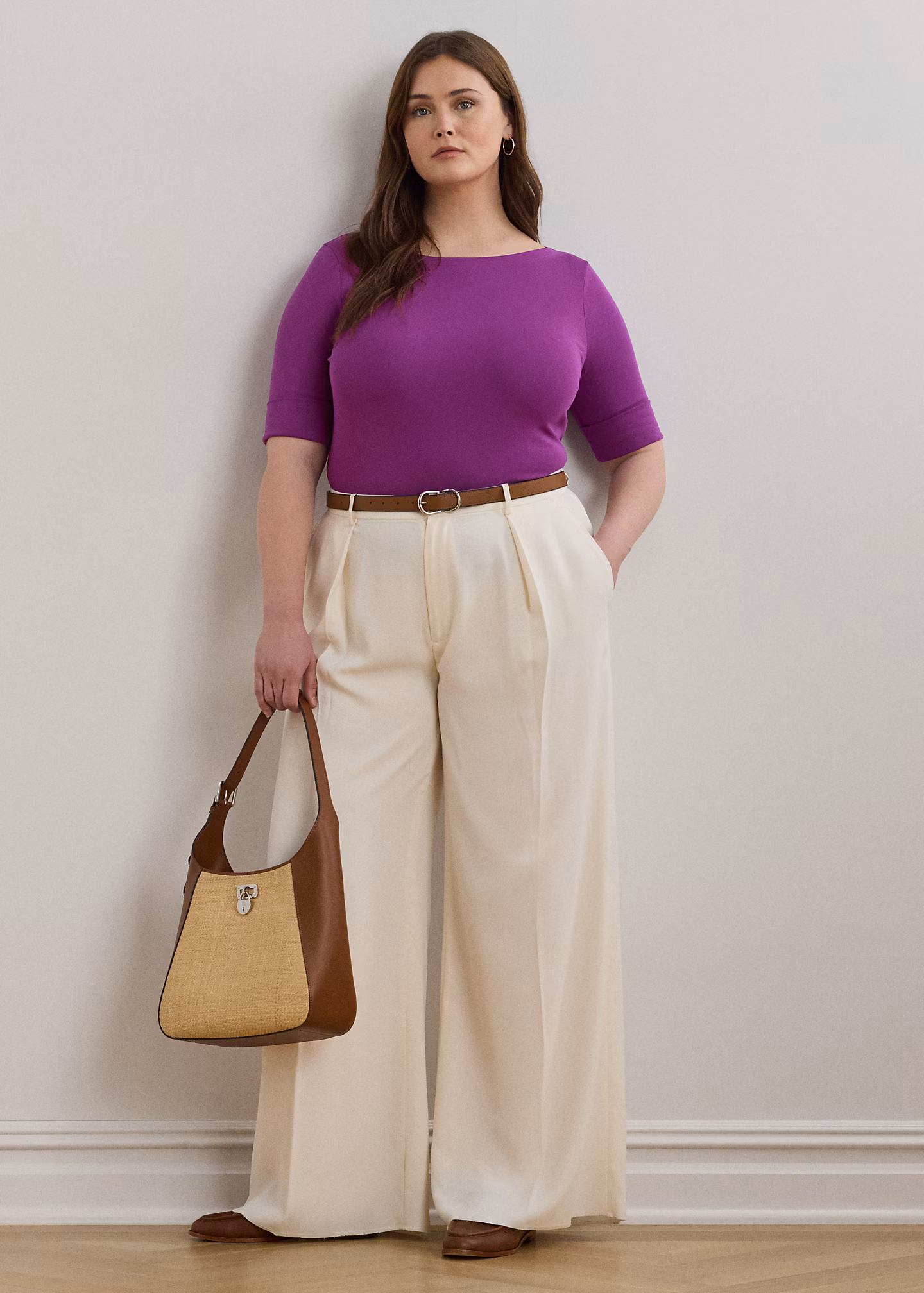 T-Shirt mit U-Boot-Ausschnitt - RALPH LAUREN OUTLET