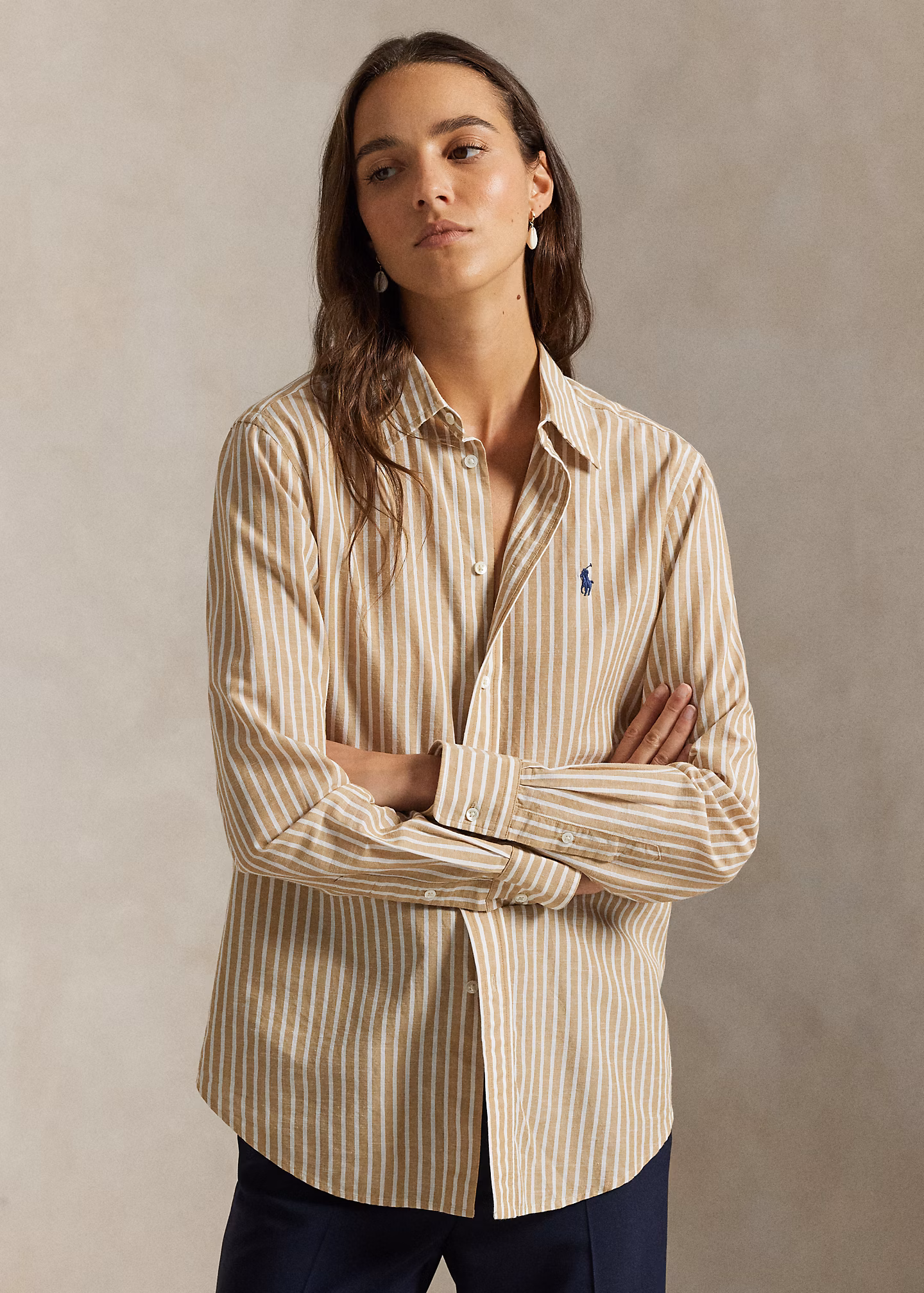 Classic-Fit Baumwoll-Leinen-Hemd - RALPH LAUREN OUTLET