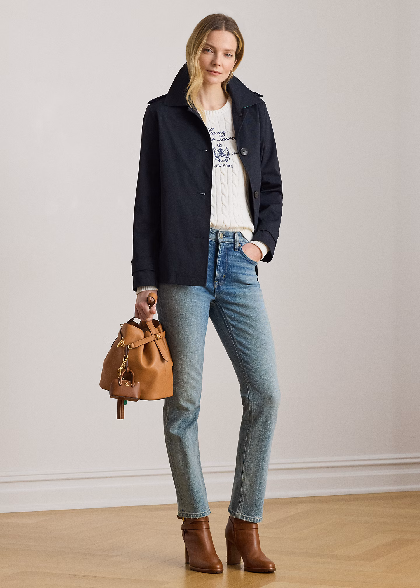 Trenchcoat aus Twill mit Wappenstickerei - RALPH LAUREN OUTLET