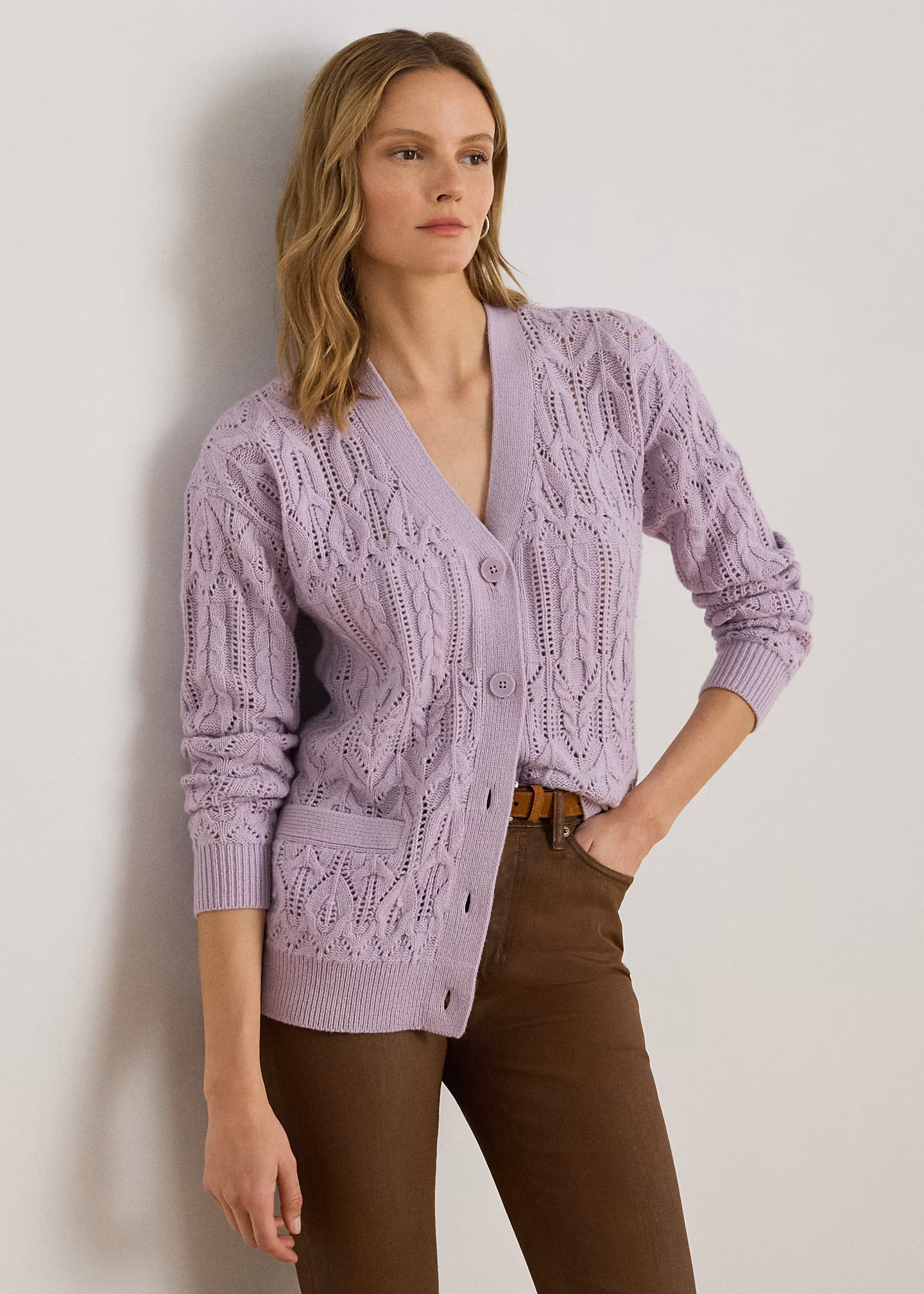 Strickjacke mit Lochmuster - RALPH LAUREN OUTLET