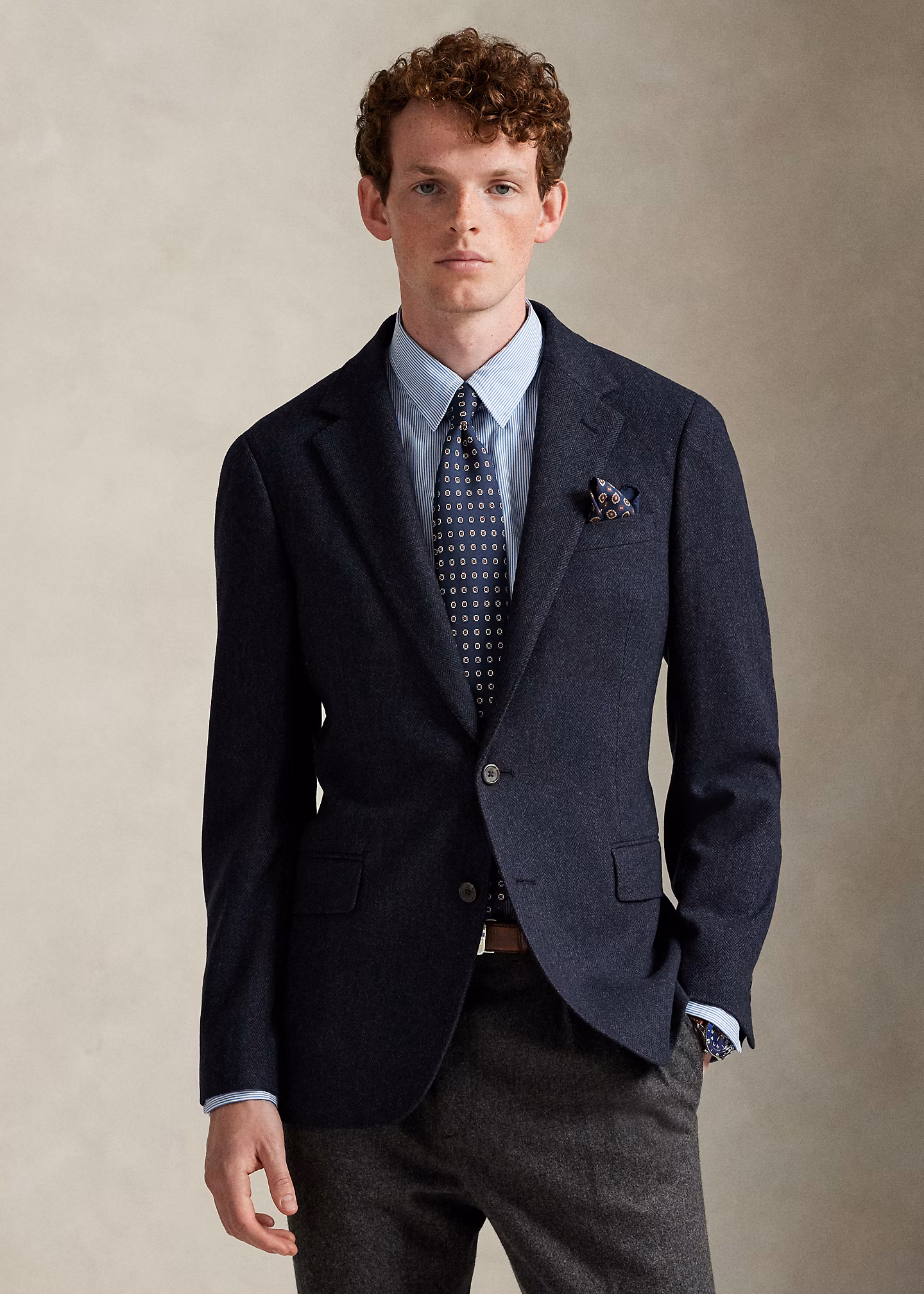 Modern-Fit Polo-Sakko mit Fischgratmotiv - RALPH LAUREN OUTLET