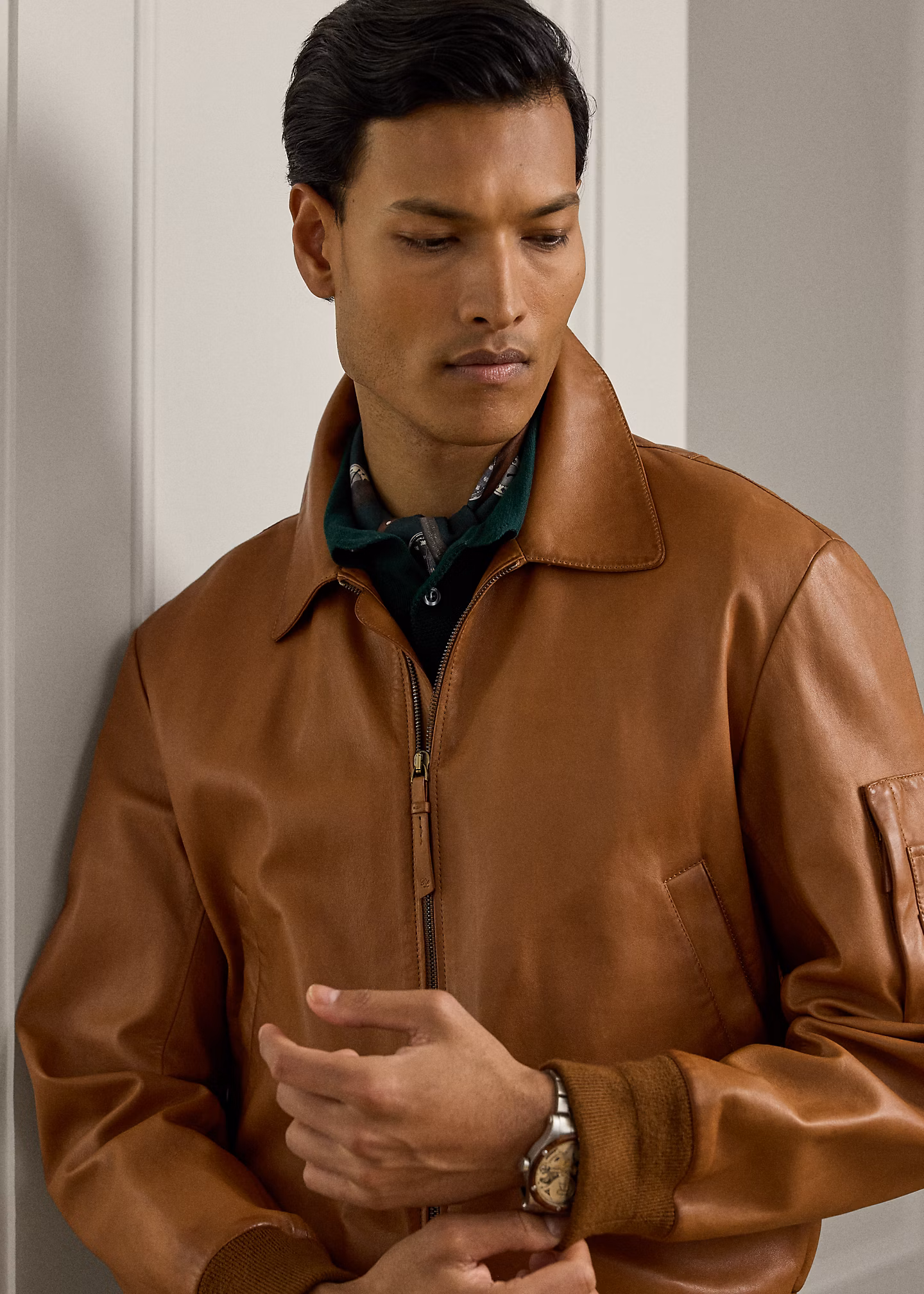 Plongé-Lederjacke - RALPH LAUREN OUTLET