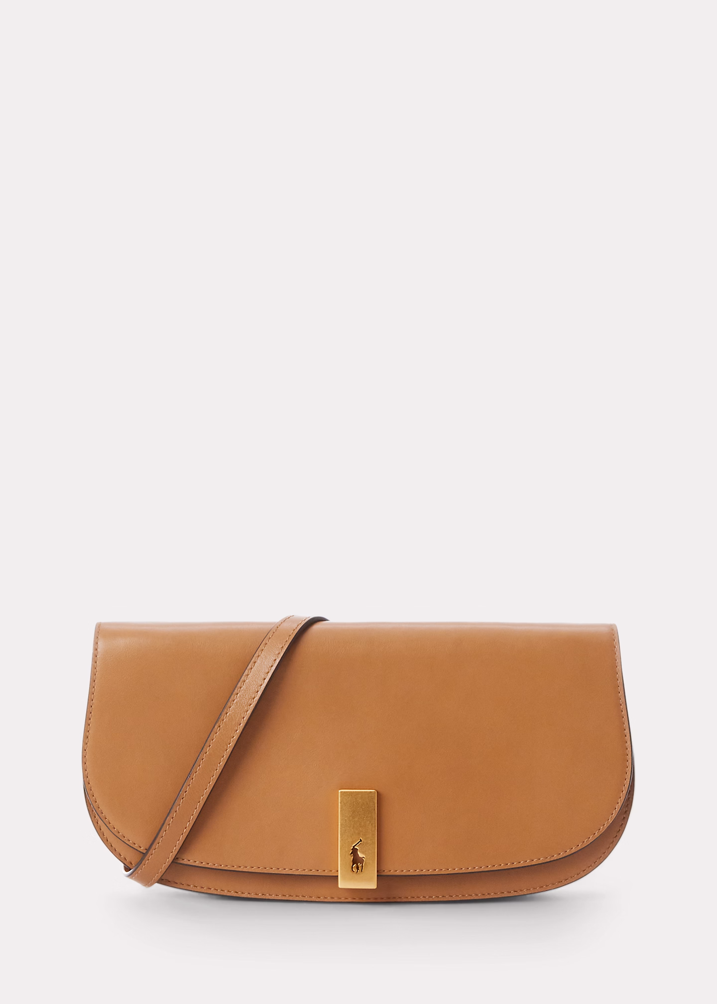 Mittelgroße Clutch Polo ID aus Leder - RALPH LAUREN OUTLET