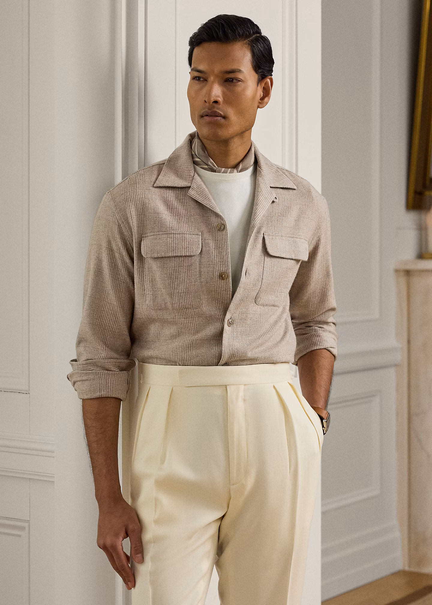 Freizeit-Kurzarmhemd mit Glencheckmuster - RALPH LAUREN OUTLET