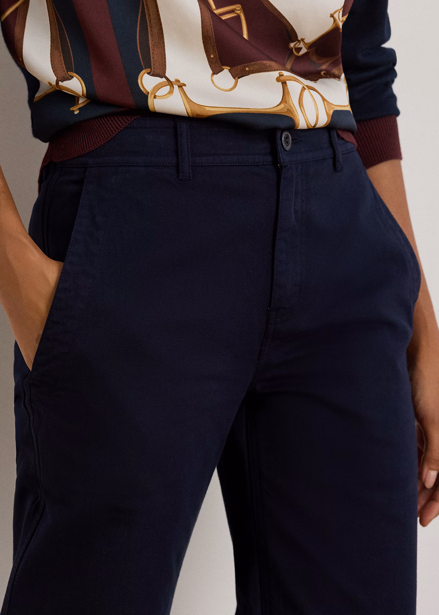 Baumwolltwillhose mit weitem Bein - RALPH LAUREN OUTLET