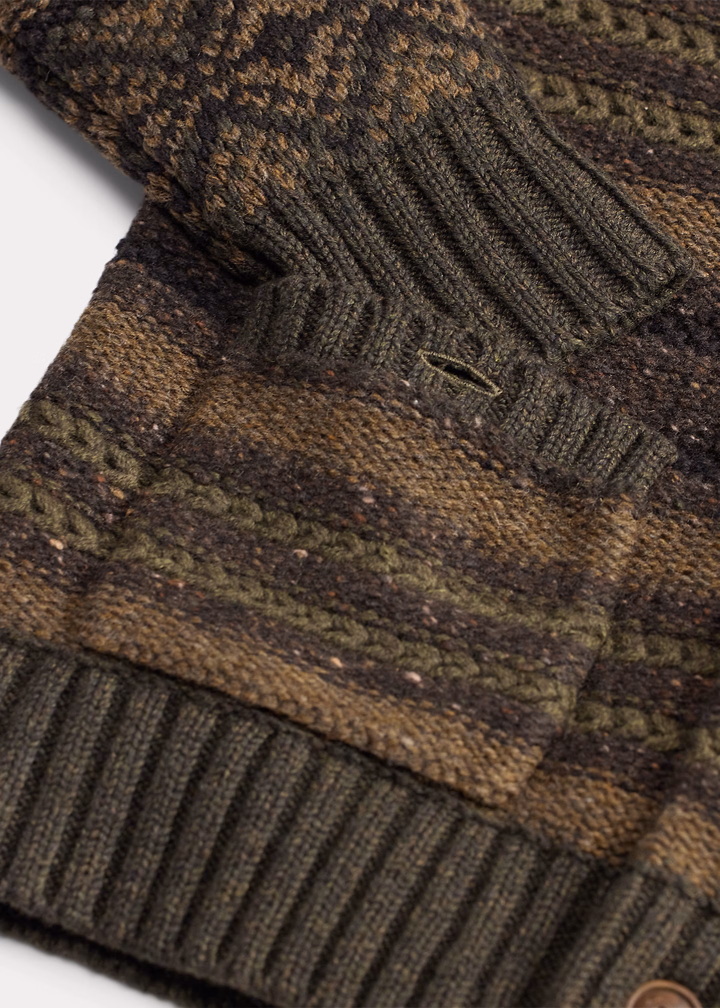 Woll-Baumwollstrickjacke mit Schalkragen - RALPH LAUREN OUTLET