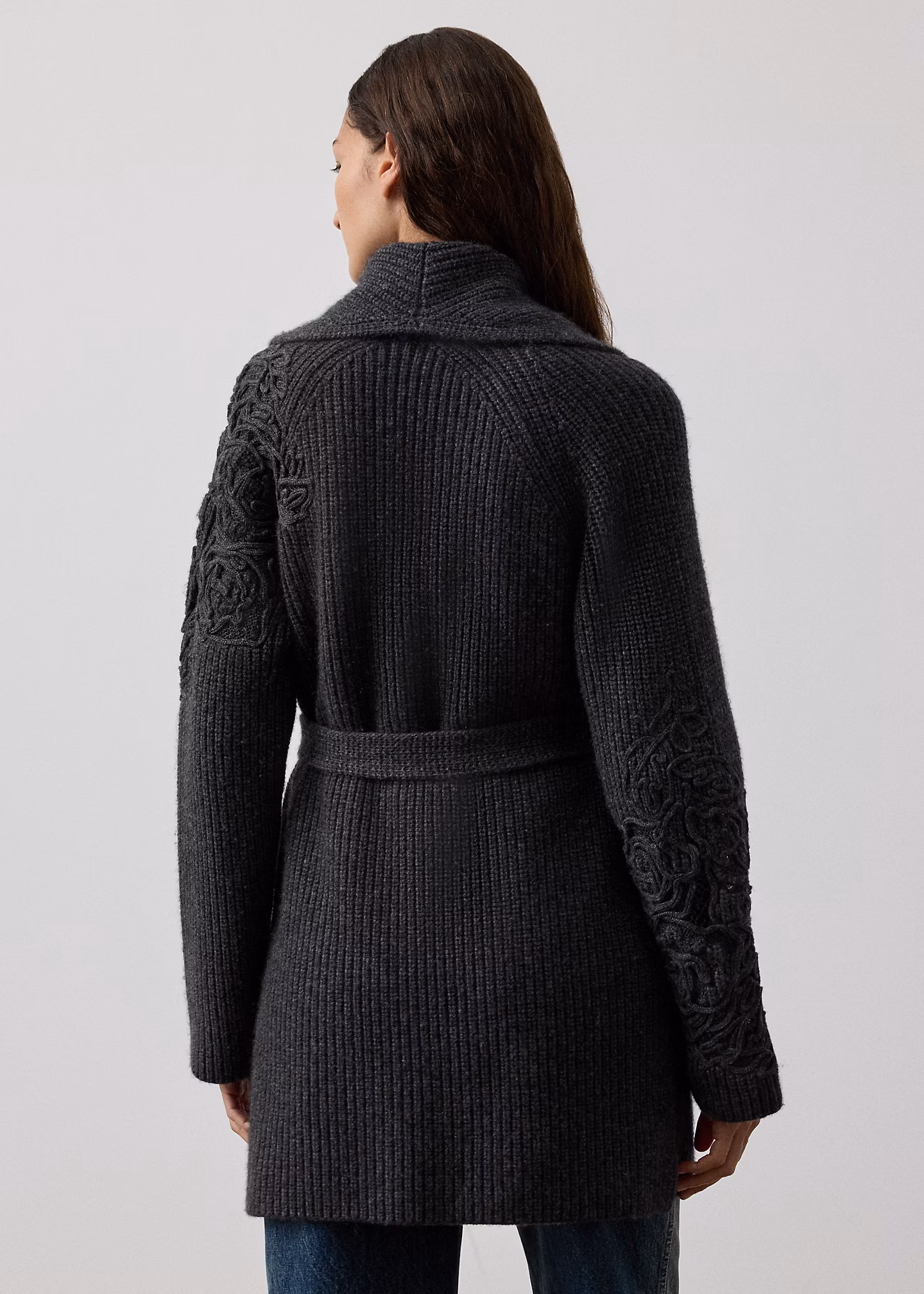 Bestickte Strickjacke mit Schalkragen - RALPH LAUREN OUTLET
