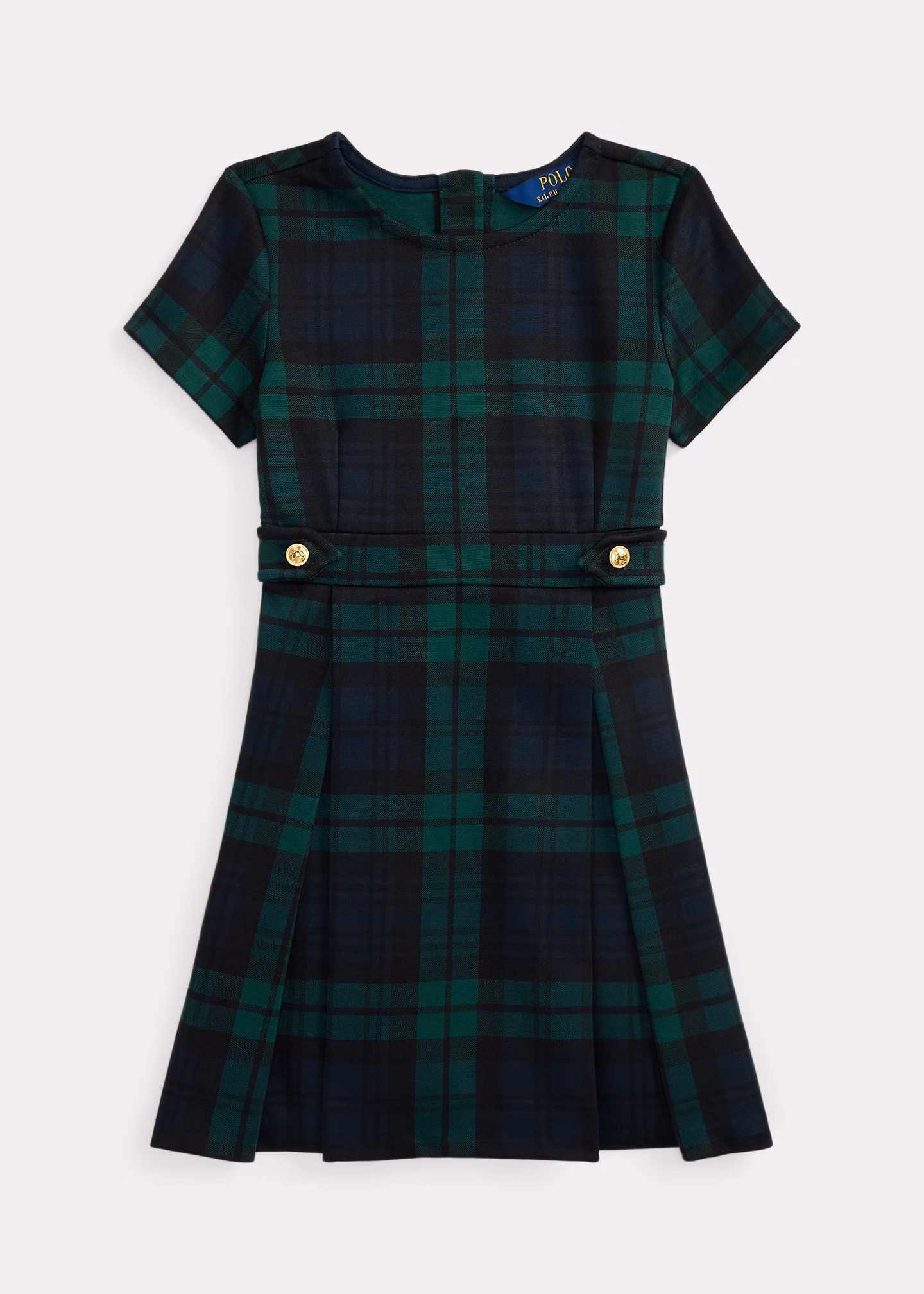 Kariertes Ponté-Kleid mit Falten - RALPH LAUREN OUTLET