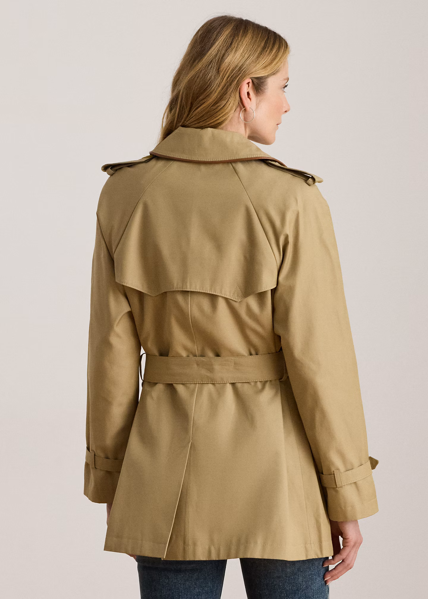 Trenchcoat mit Kunstlederbesatz - RALPH LAUREN OUTLET