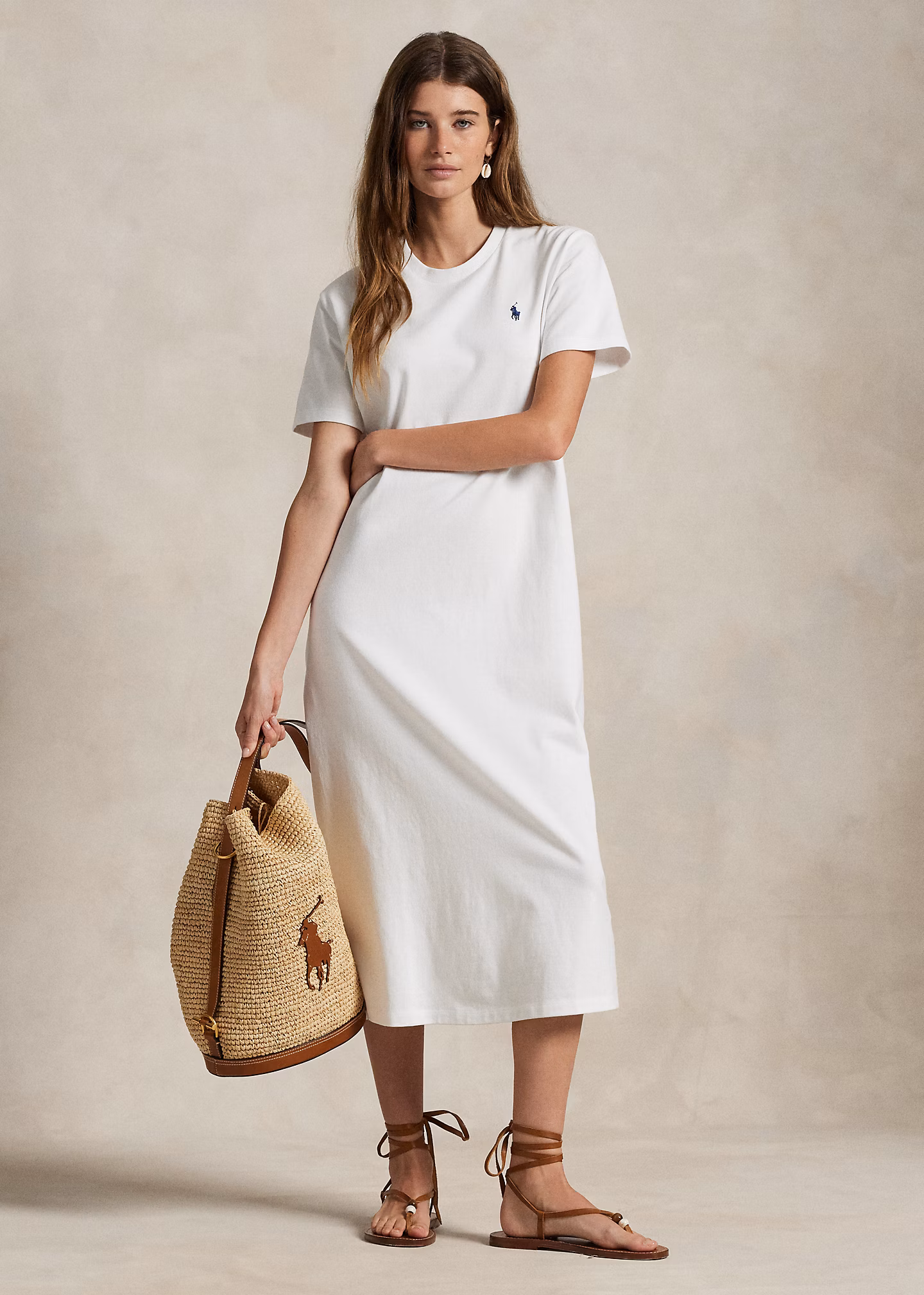 T-Shirt-Kleid aus Baumwolljersey - RALPH LAUREN OUTLET