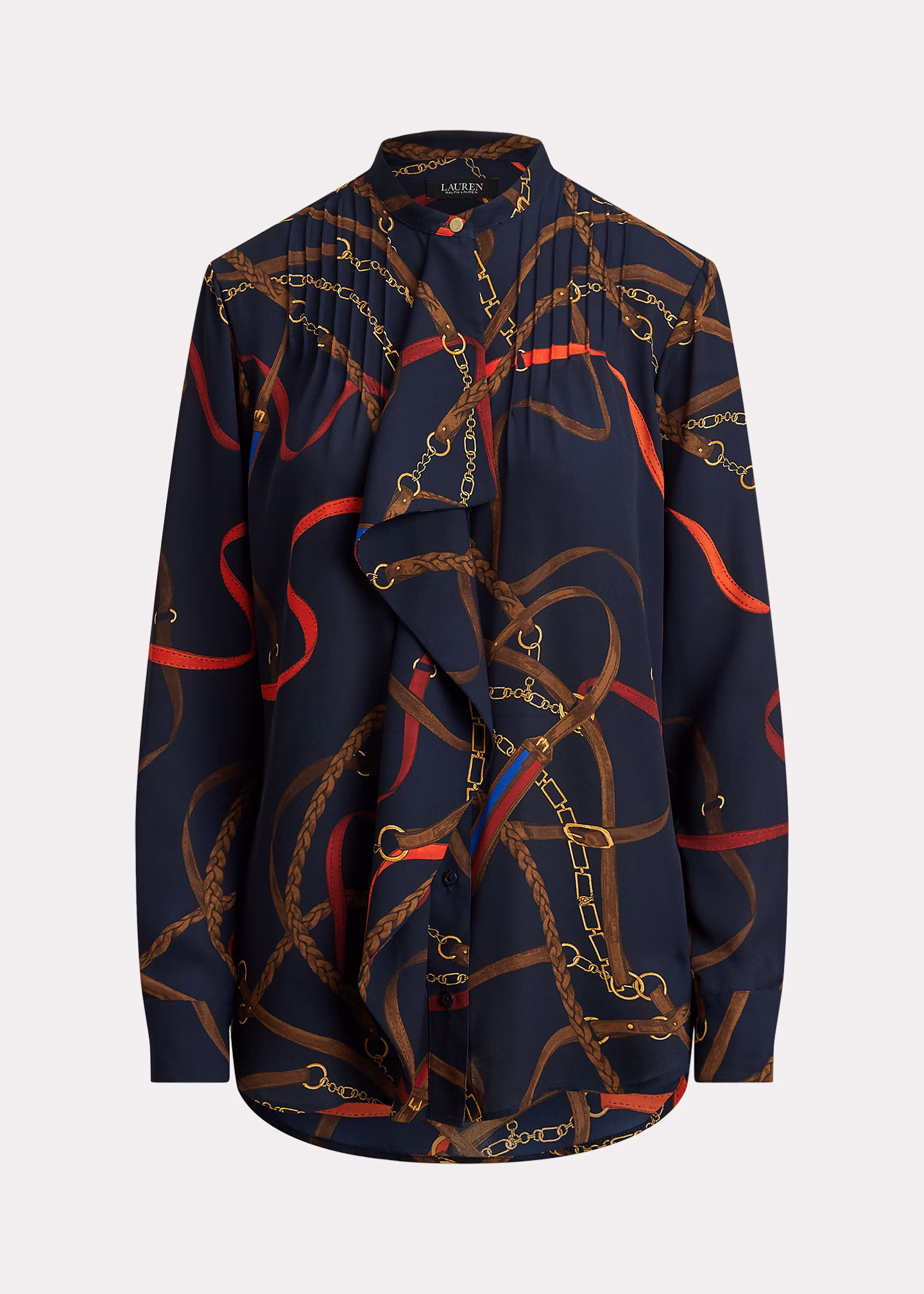 Bedrucktes Georgette-Hemd mit Rüschen - RALPH LAUREN OUTLET