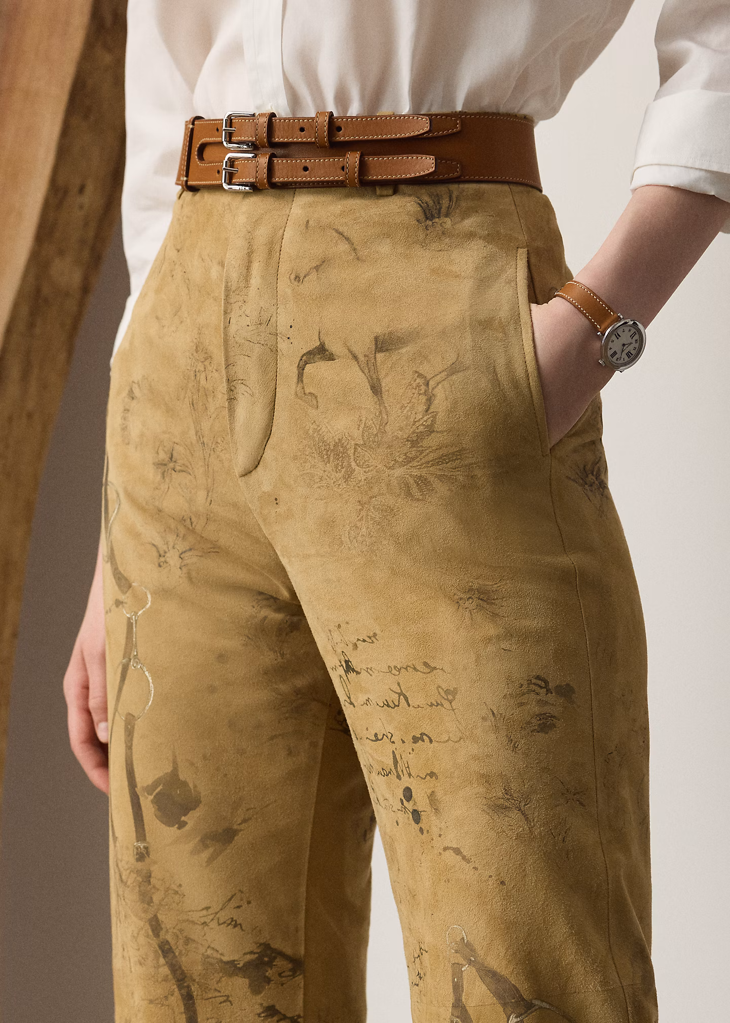 Bedruckte Lammwildlederhose Gillian - RALPH LAUREN OUTLET