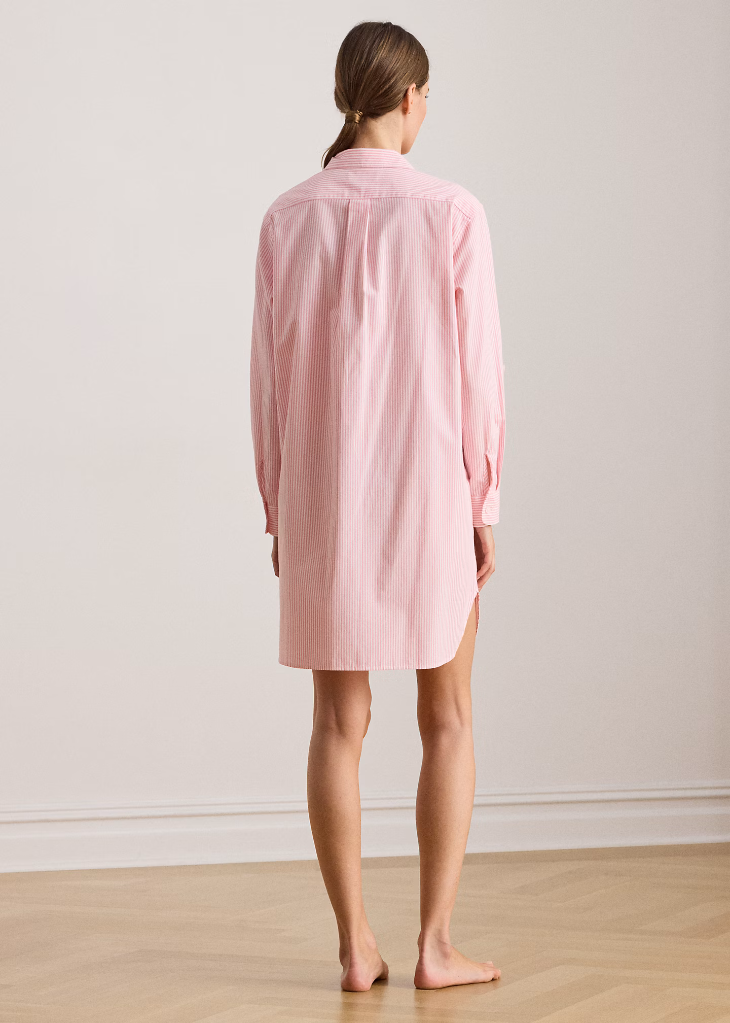 Baumwollpopeline-Nachthemd mit Streifen - RALPH LAUREN OUTLET