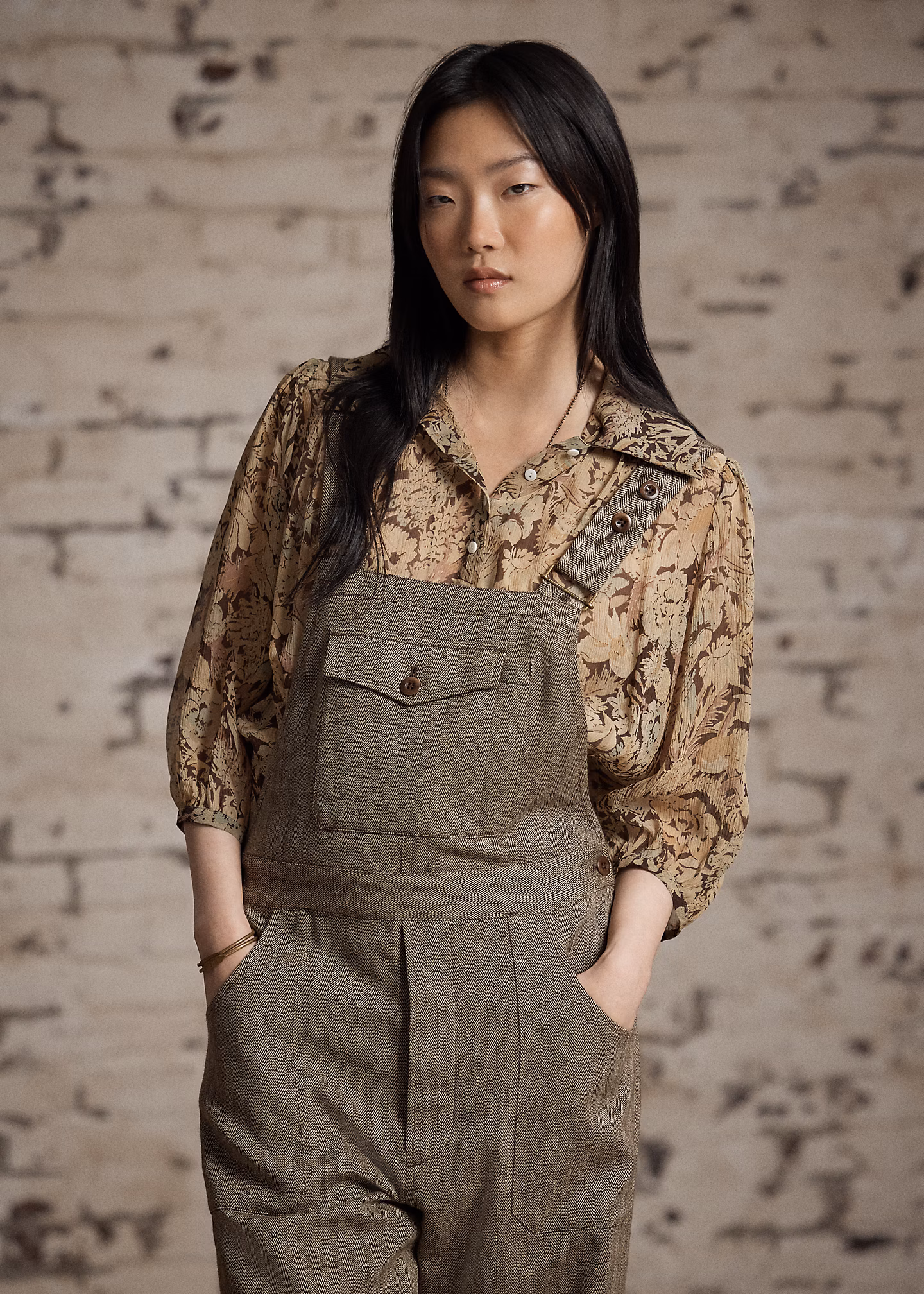 Wollmisch-Overall mit Fischgratmuster - RALPH LAUREN OUTLET