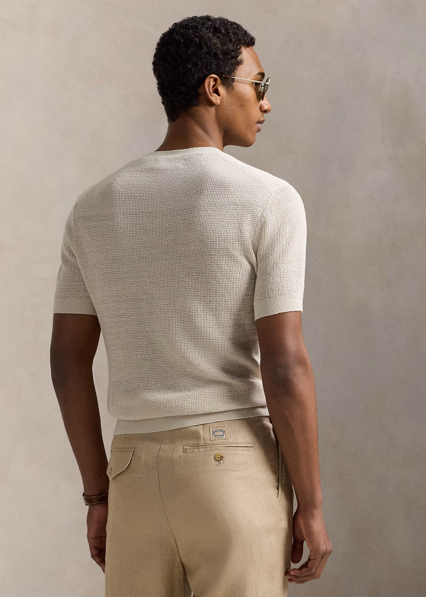 Strukturierter Leinen-Kurzarmpullover - RALPH LAUREN OUTLET