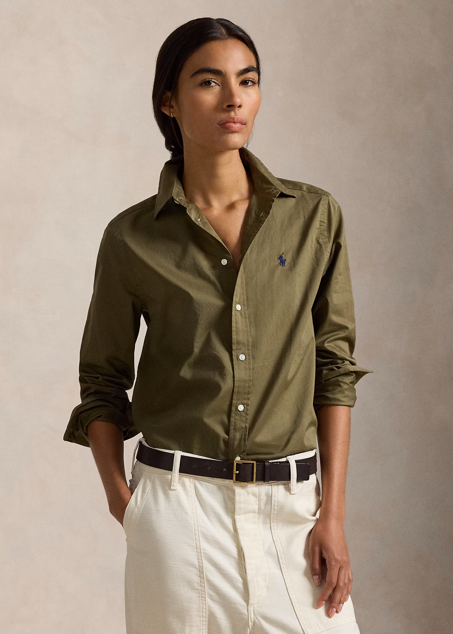 Classic-Fit Hemd aus Baumwolltwill - RALPH LAUREN OUTLET