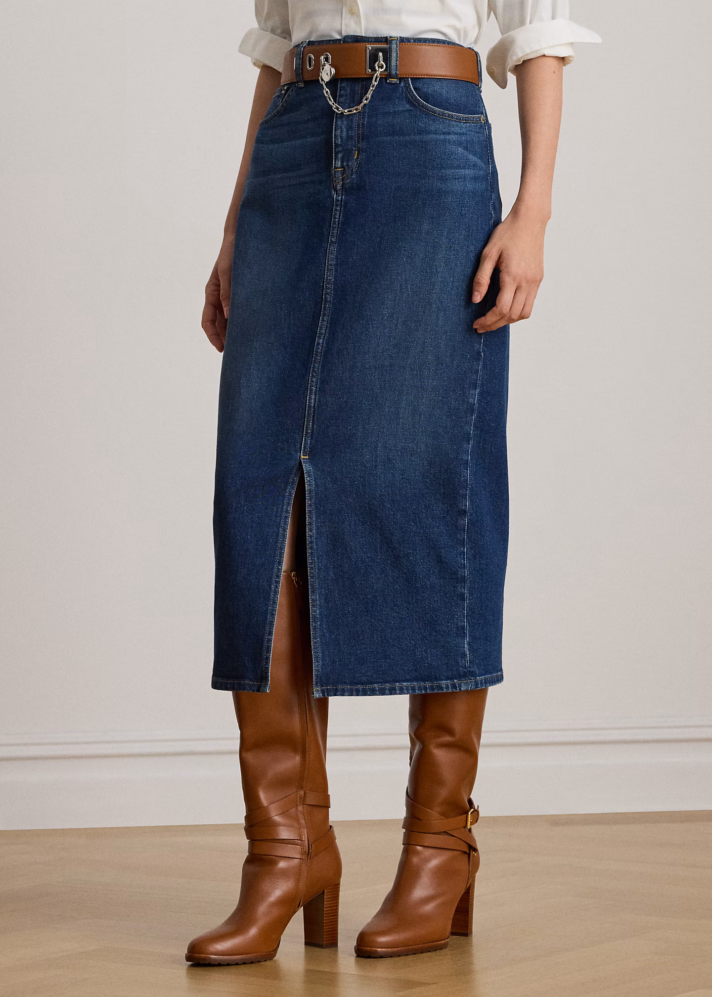 Denim-Midirock - RALPH LAUREN OUTLET