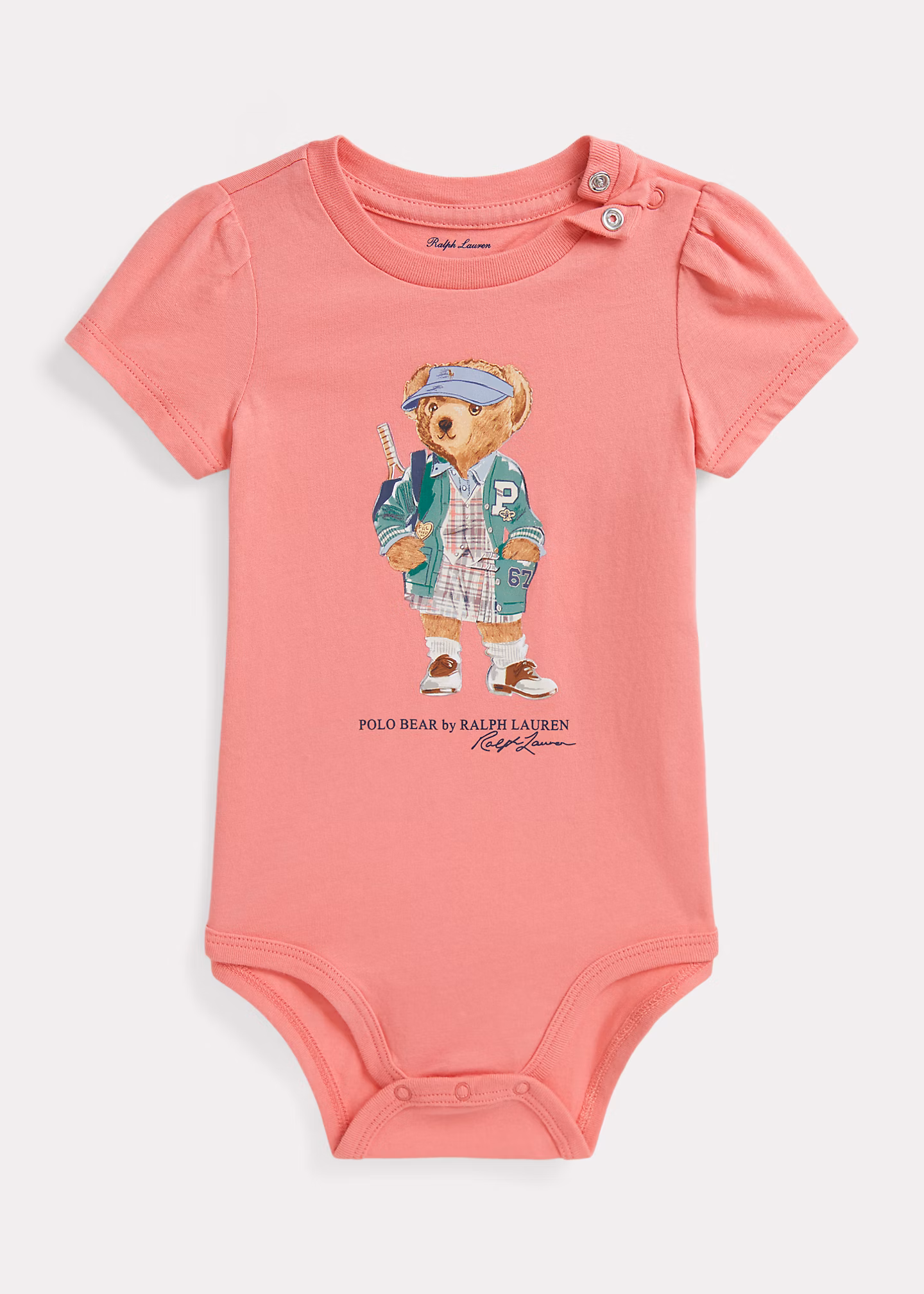 Baumwolljersey-Babybody mit Polo Bear - RALPH LAUREN OUTLET