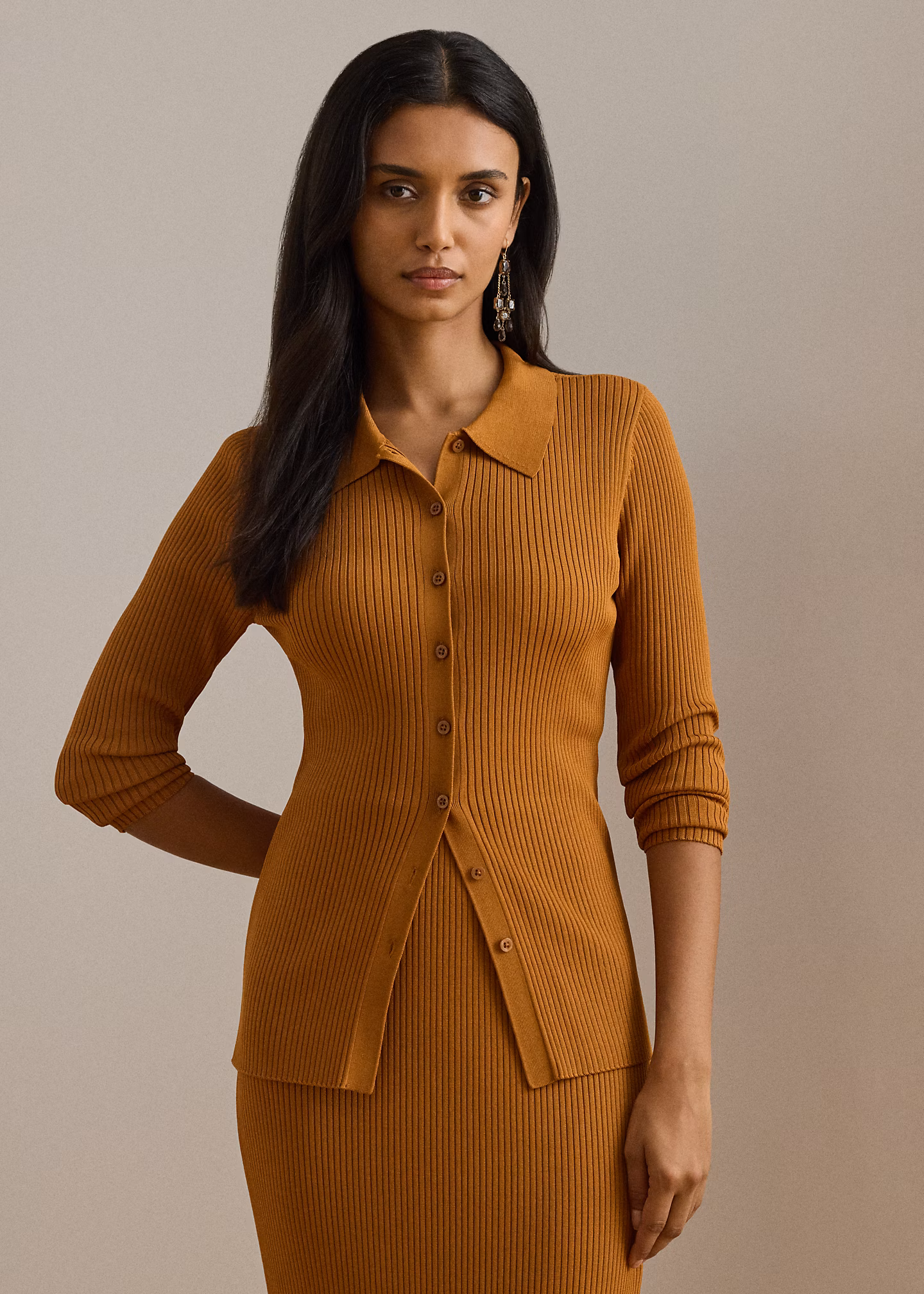 Langärmlige Polo-Strickjacke - RALPH LAUREN OUTLET