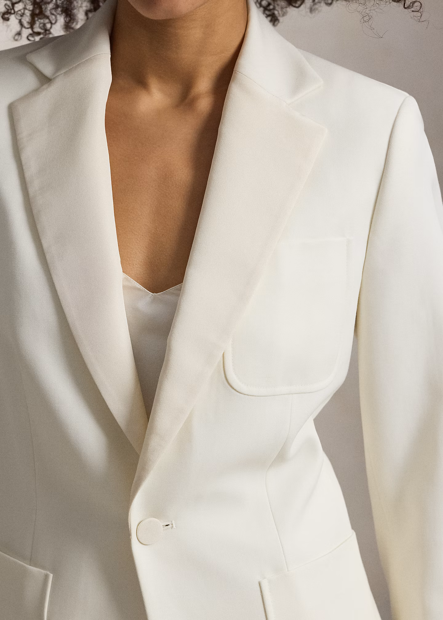 Einreihiger Wollblazer mit Seidenrevers - RALPH LAUREN OUTLET