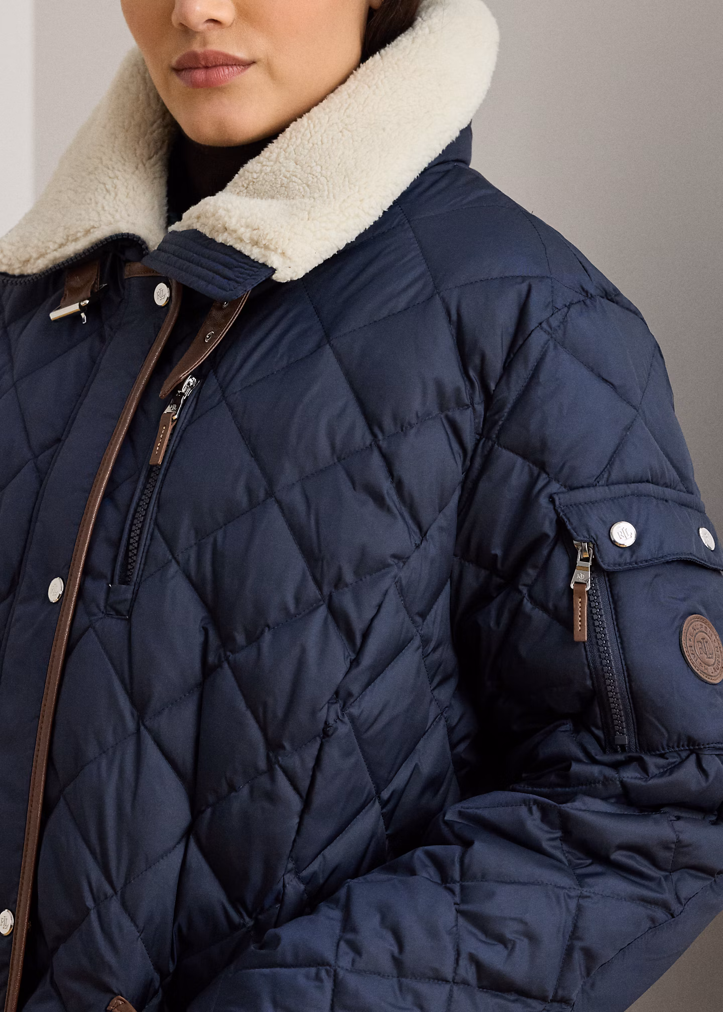 Daunenmantel mit Rautensteppung - RALPH LAUREN OUTLET