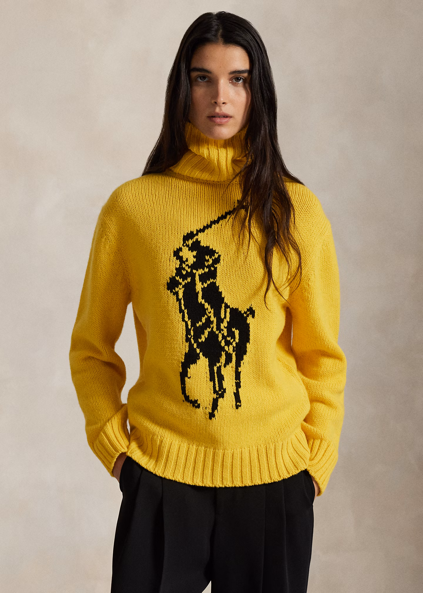Big Pony Rollkragenpullover aus Wolle - RALPH LAUREN OUTLET
