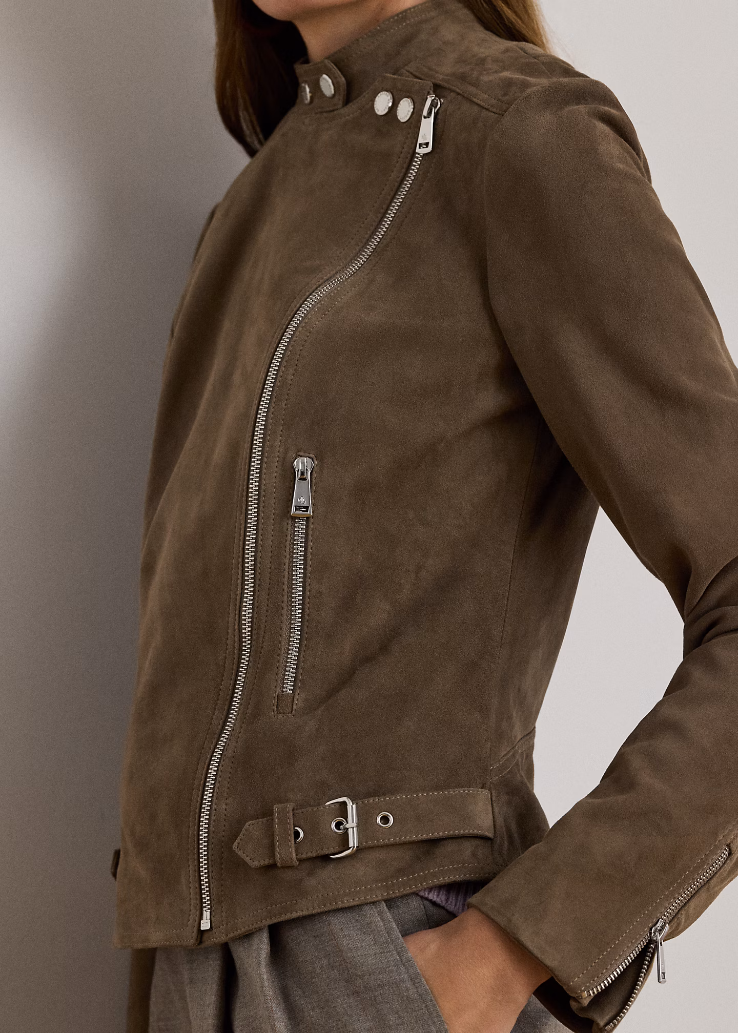 Bikerjacke aus Ziegenwildleder - RALPH LAUREN OUTLET