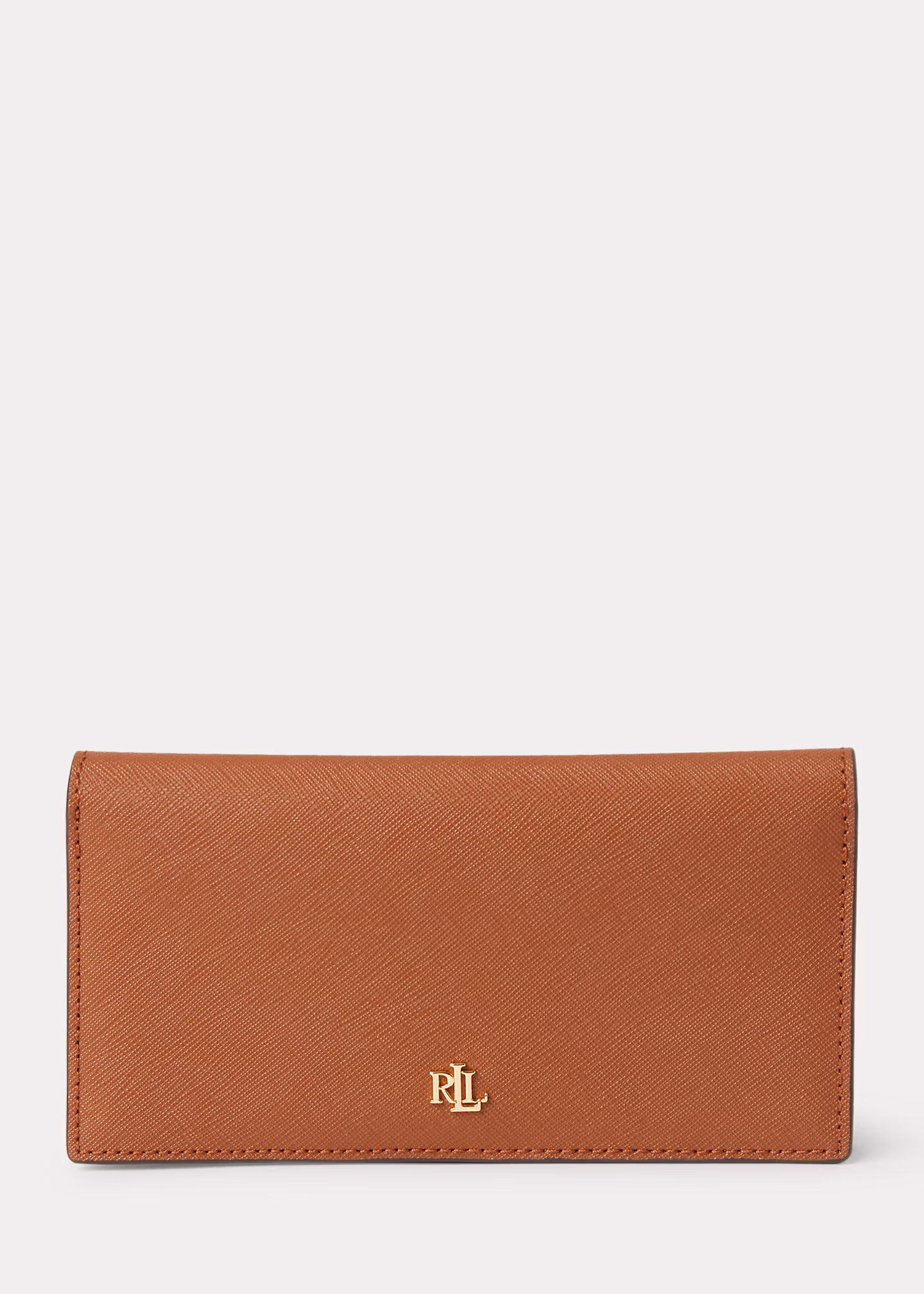 Schmale Brieftasche aus Schraffurleder - RALPH LAUREN OUTLET