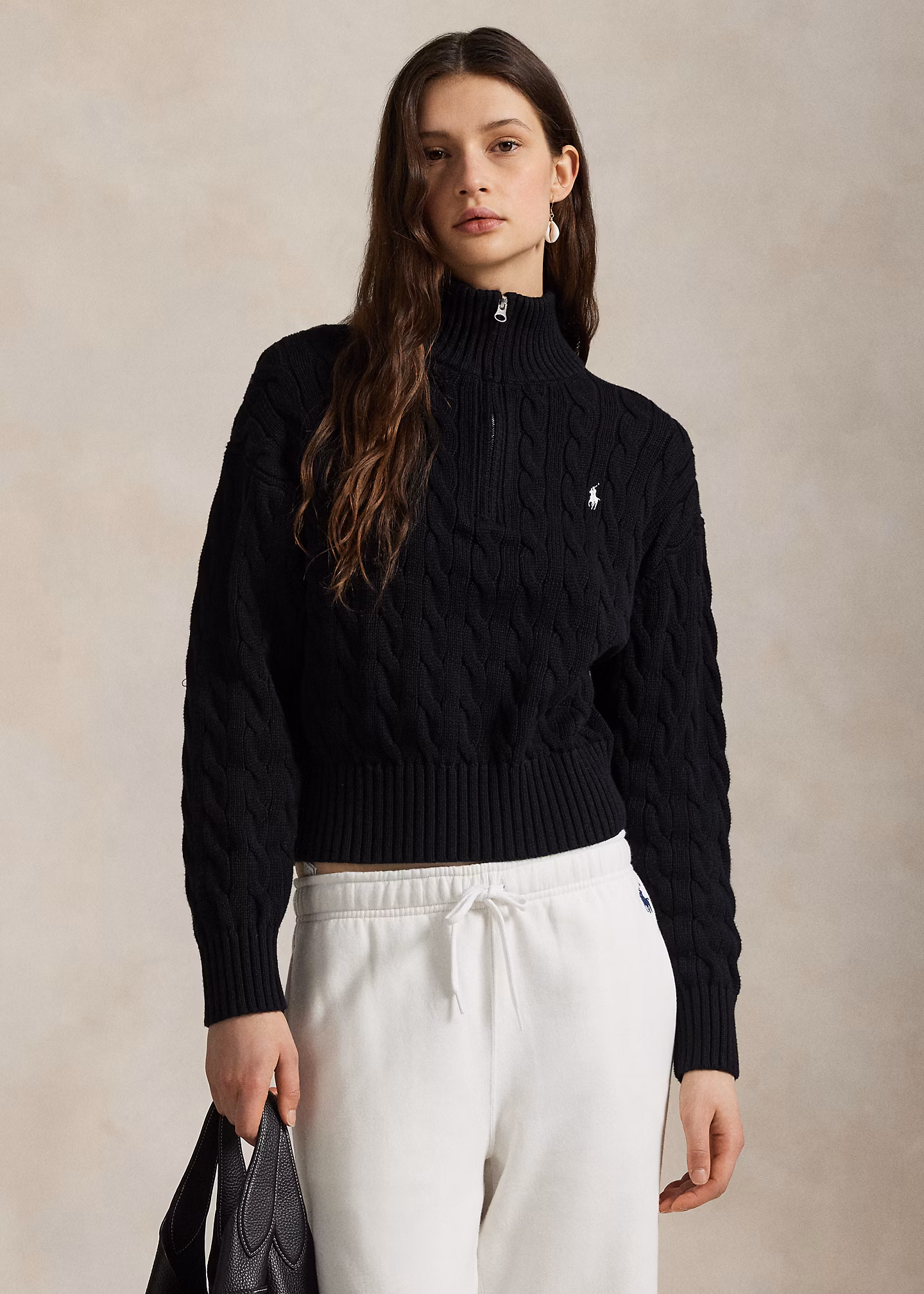 Baumwollpullover mit Zopfmuster - RALPH LAUREN OUTLET